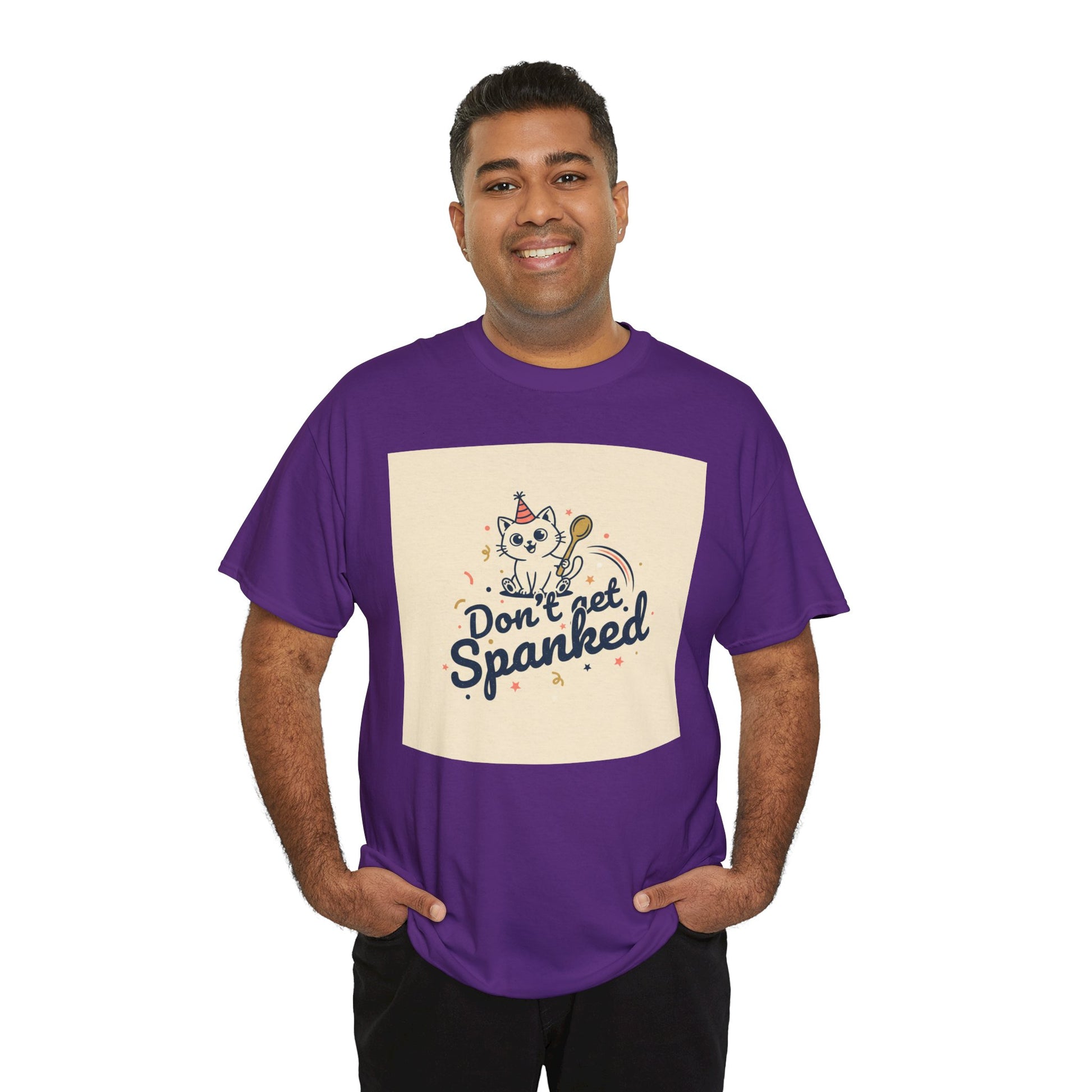 Don’t Get Spanked Cat Tee — Cute Retro Kitten Graphic T-Shirt Printify