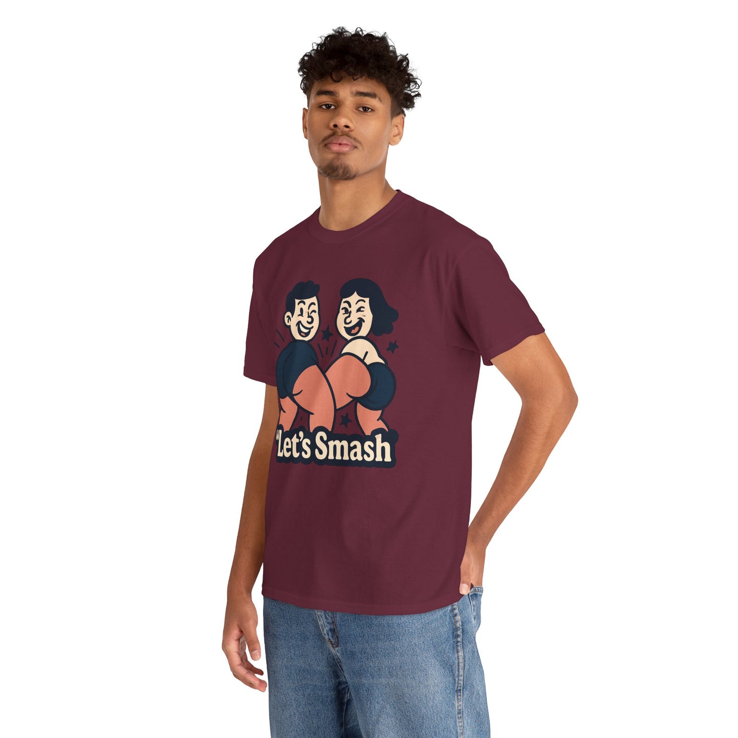 Let's Smash Tee — Retro Couples Valentine's T-Shirt