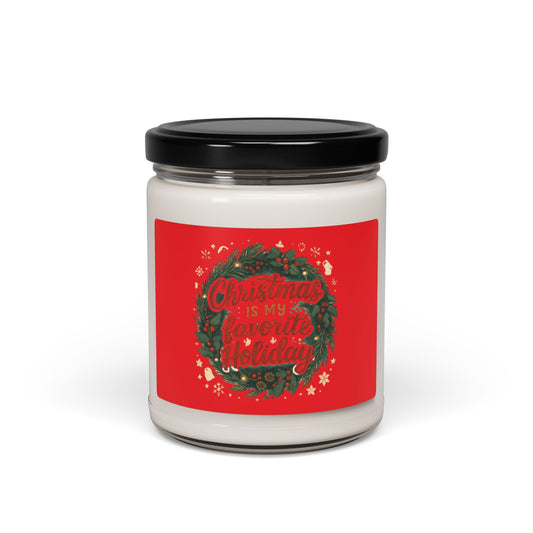 Christmas Is My Favorite Holiday Soy Candle — 9oz Scented Holiday Jar