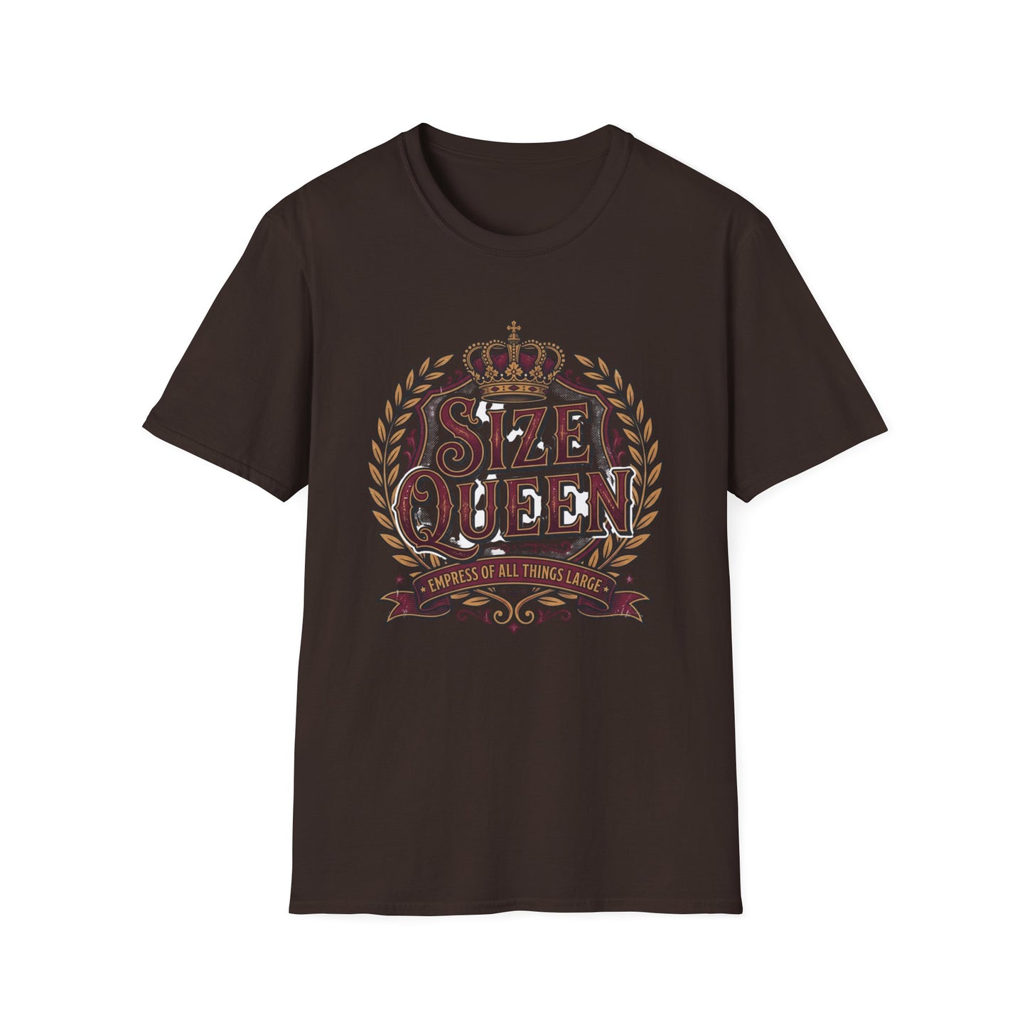 Size Queen T‑Shirt — Vintage Crown Graphic Tee Printify