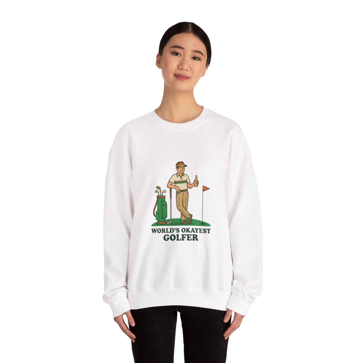 World's Okayest Golfer Sweatshirt | Golf, Bogey Humor, Retro Country Club