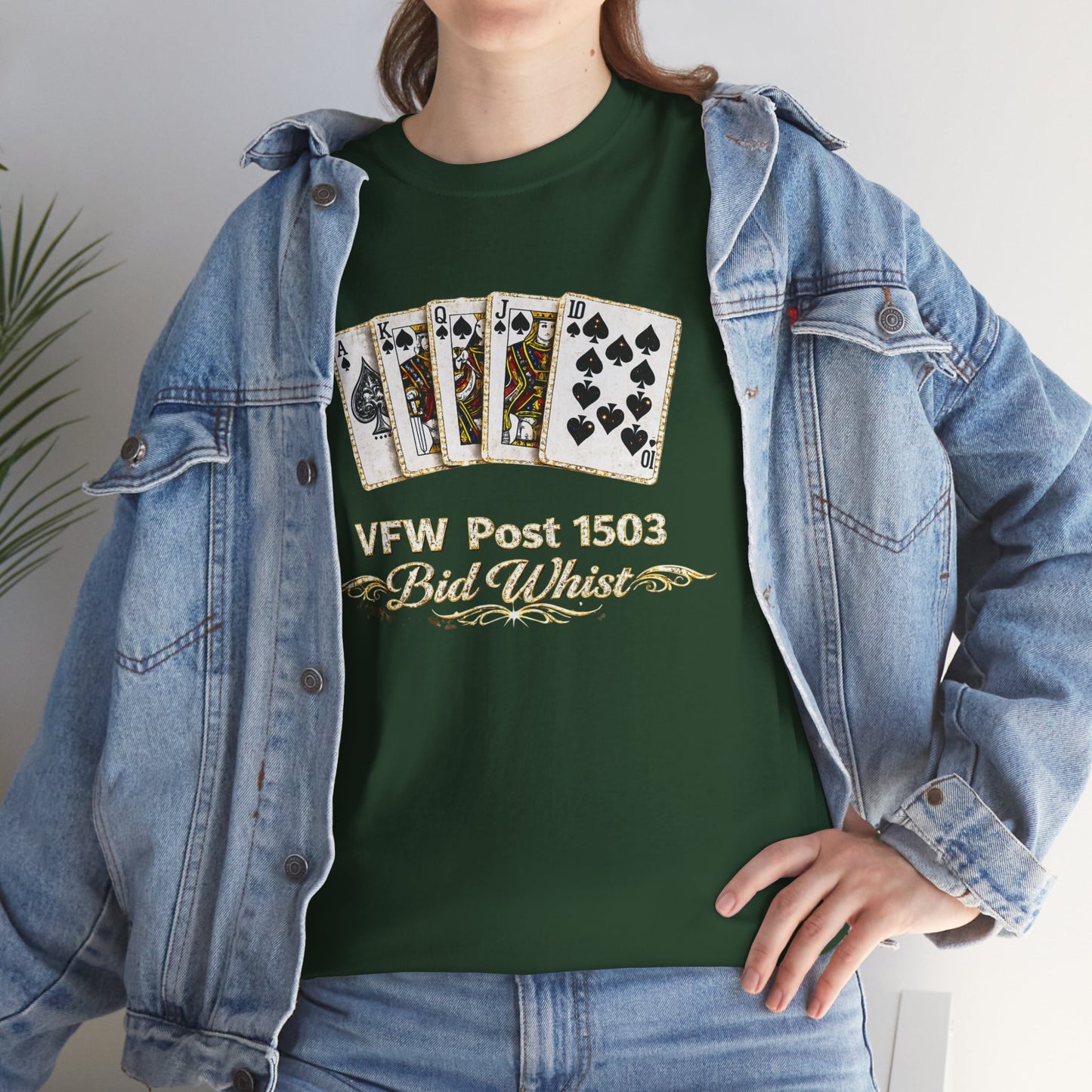 Veterans VFW Poker Night Tee – "VFW Post 1503" Playing Cards Design