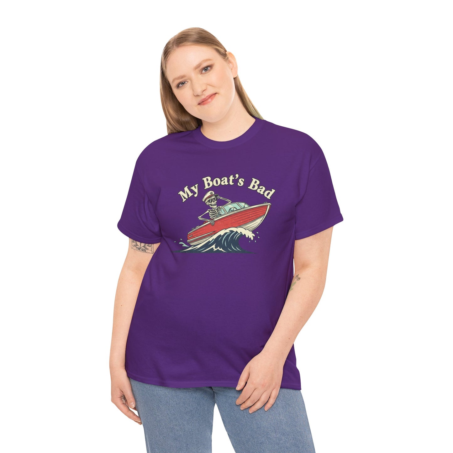Boat Dad T‑Shirt – “My Boat's Bad” Funny Boating Tee for Dads & Fishermen