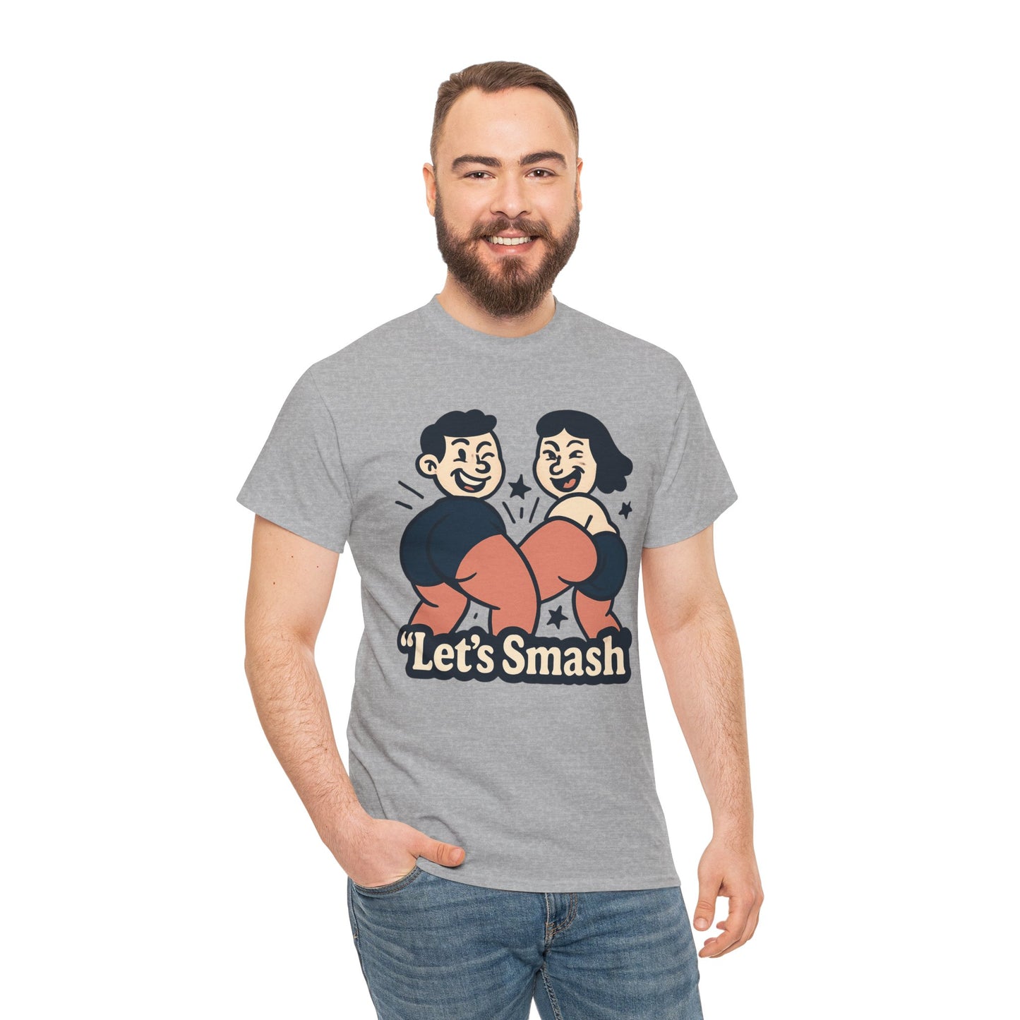 Let's Smash Tee — Retro Couples Valentine's T-Shirt