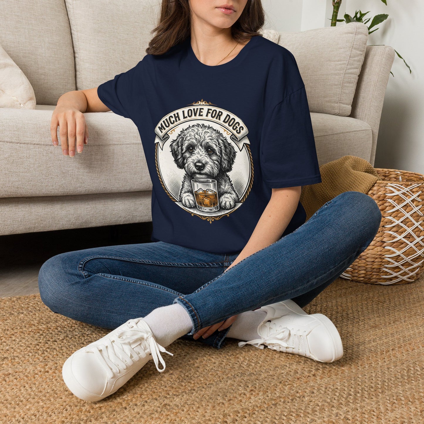 Much Love for Dogs T-Shirt — Vintage Dog Illustration Tee