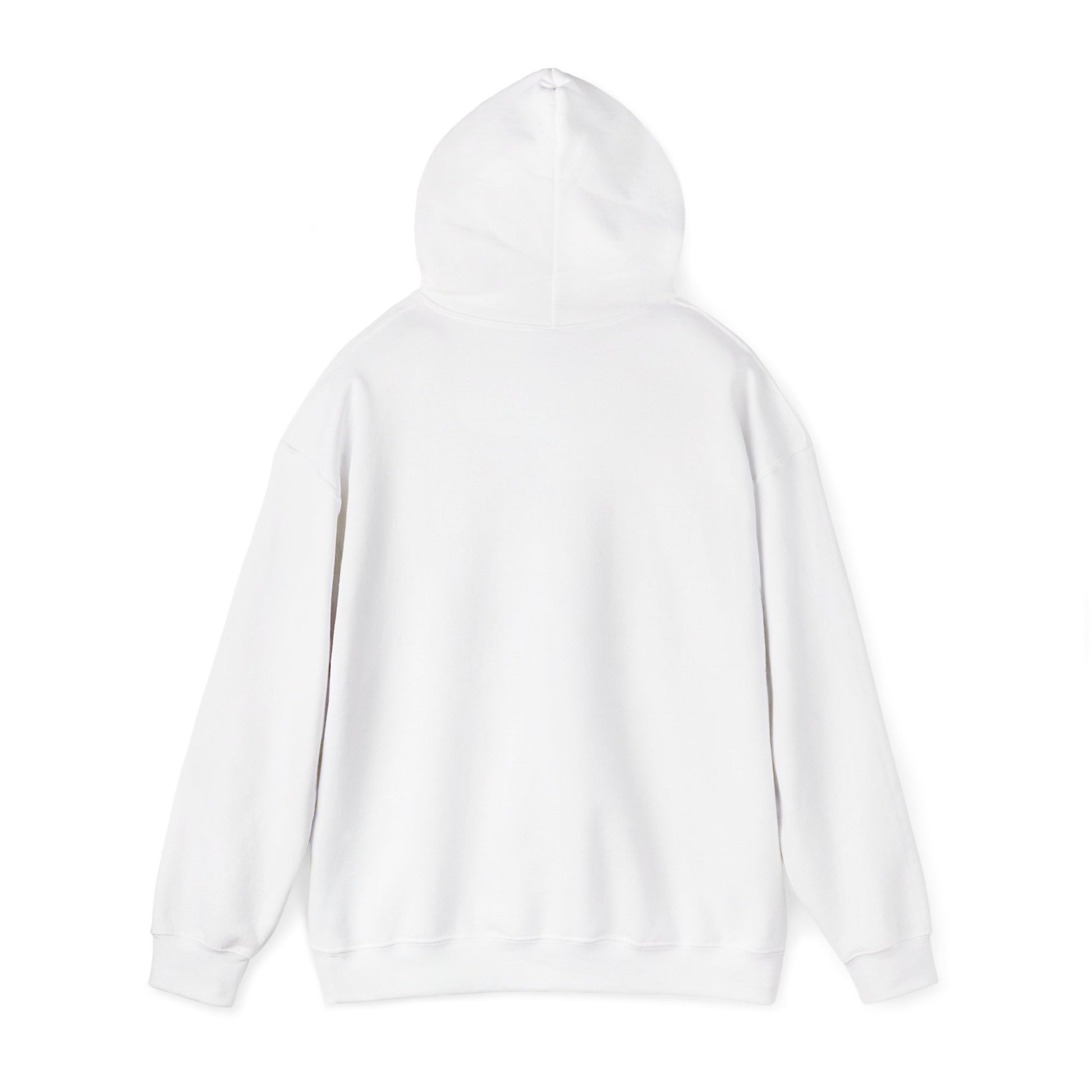 Custom Classic White Hoodie with Centered Square Design Mockup Printify