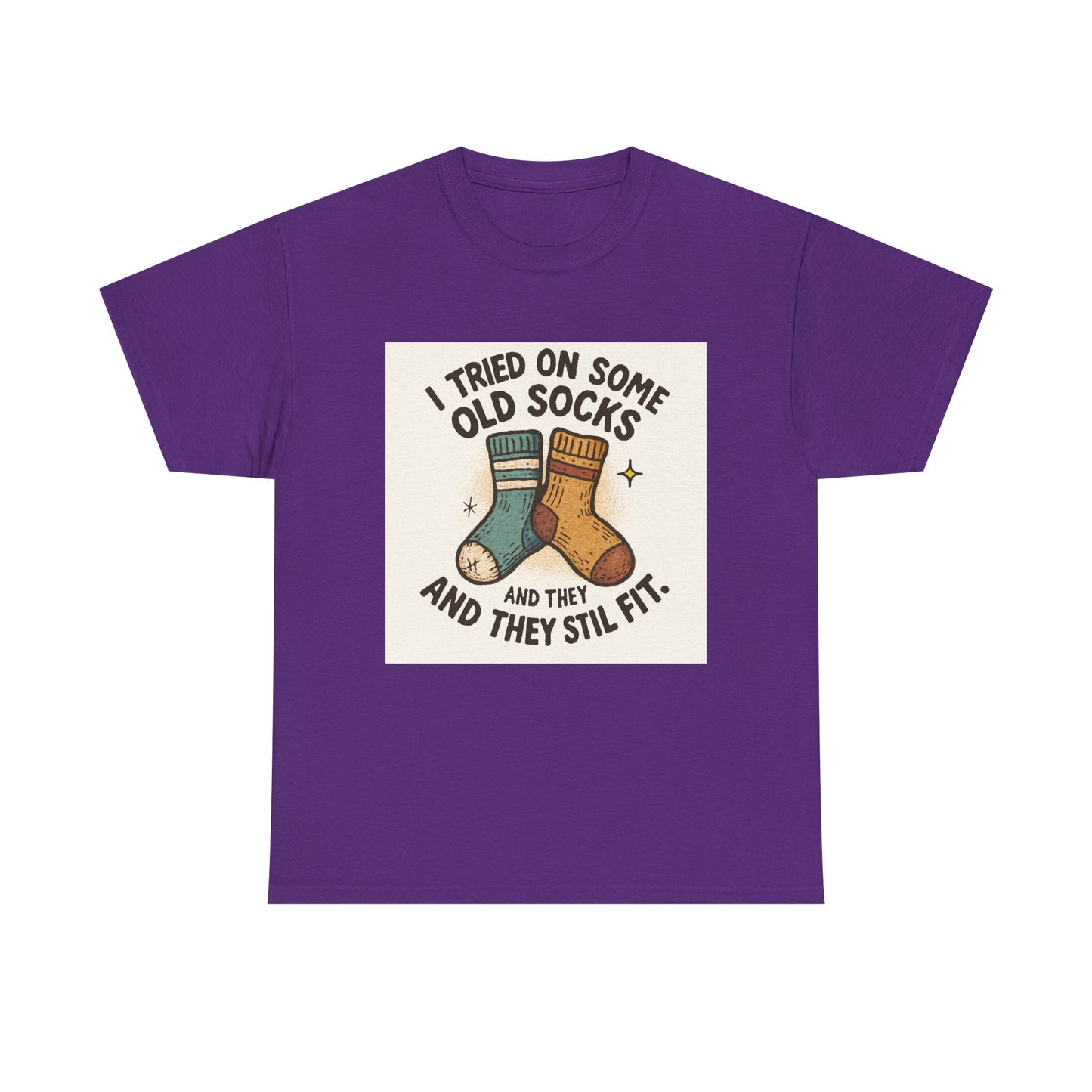 Funny Socks T-Shirt – “I Tried On Some Old Socks and They Still Fit” Graphic Tee Printify