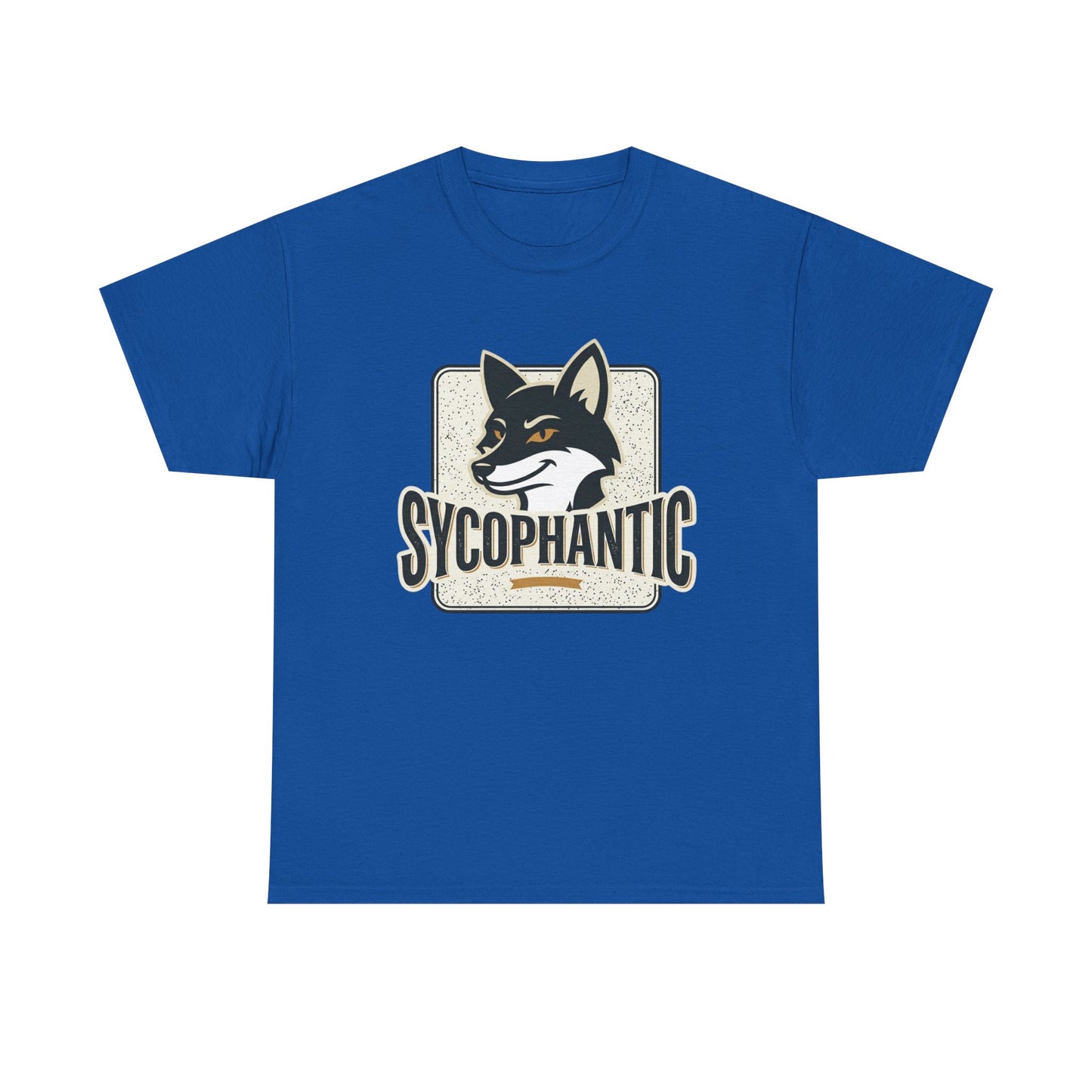 Sycophantic Fox Graphic Tee — Retro Animal Logo T-Shirt