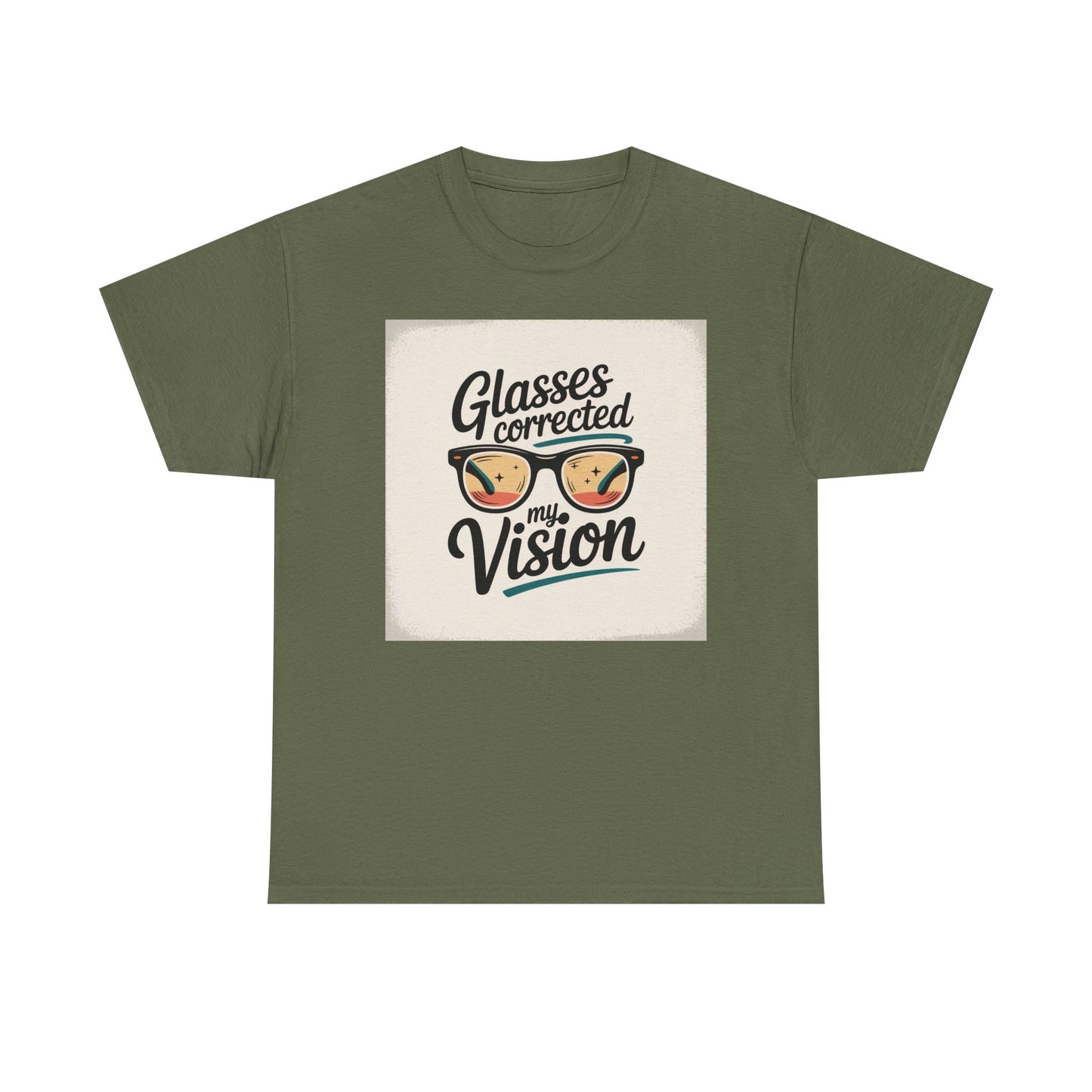 T-Shirt — "Glasses Corrected My Vision" Retro Eyewear Graphic Tee