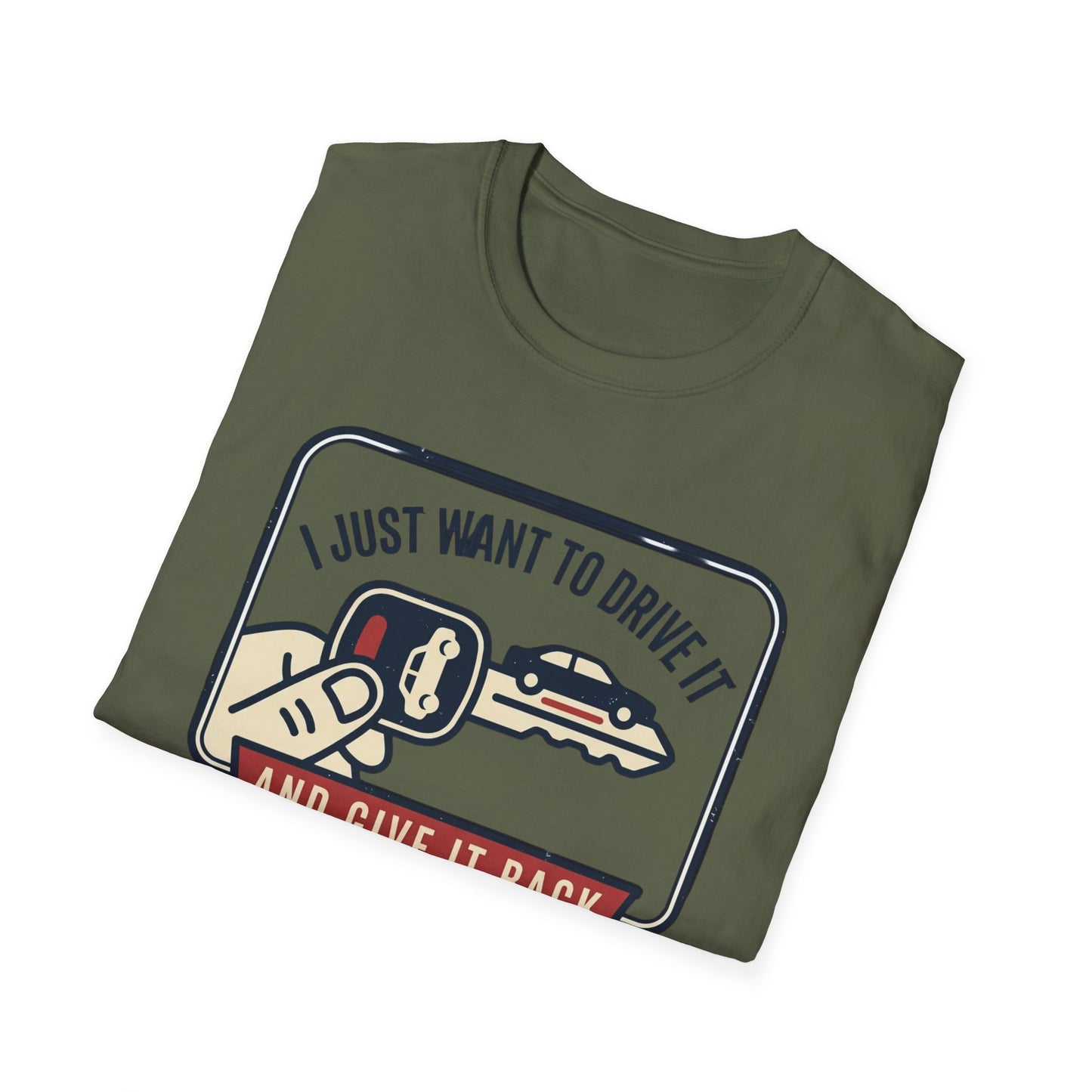 "I Just Want to Drive It and Give It Back" Retro Auto Shirt-Car Keys T-Shirt