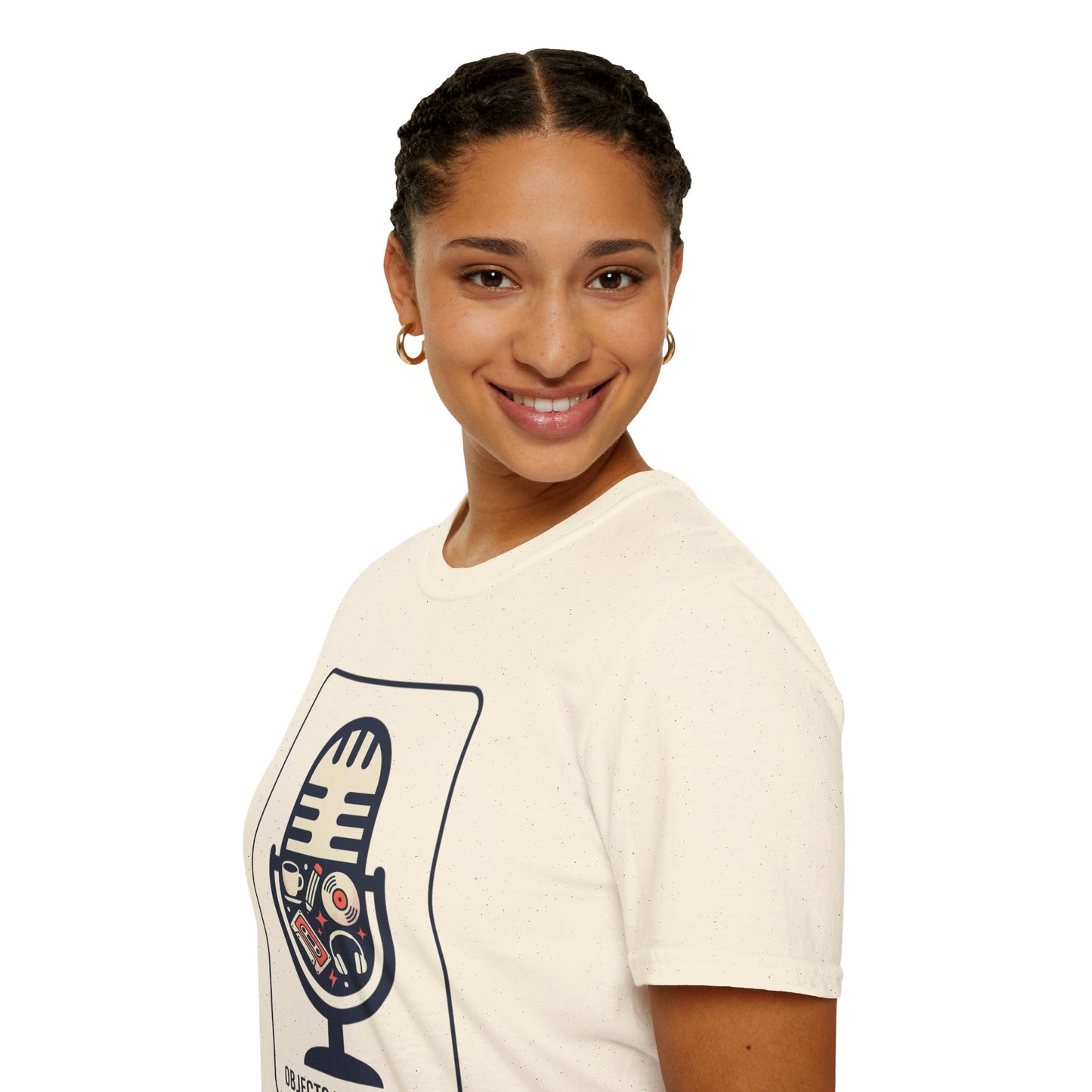 Microphone Graphic T-Shirt — “Objects Into Voice” Podcast Tee