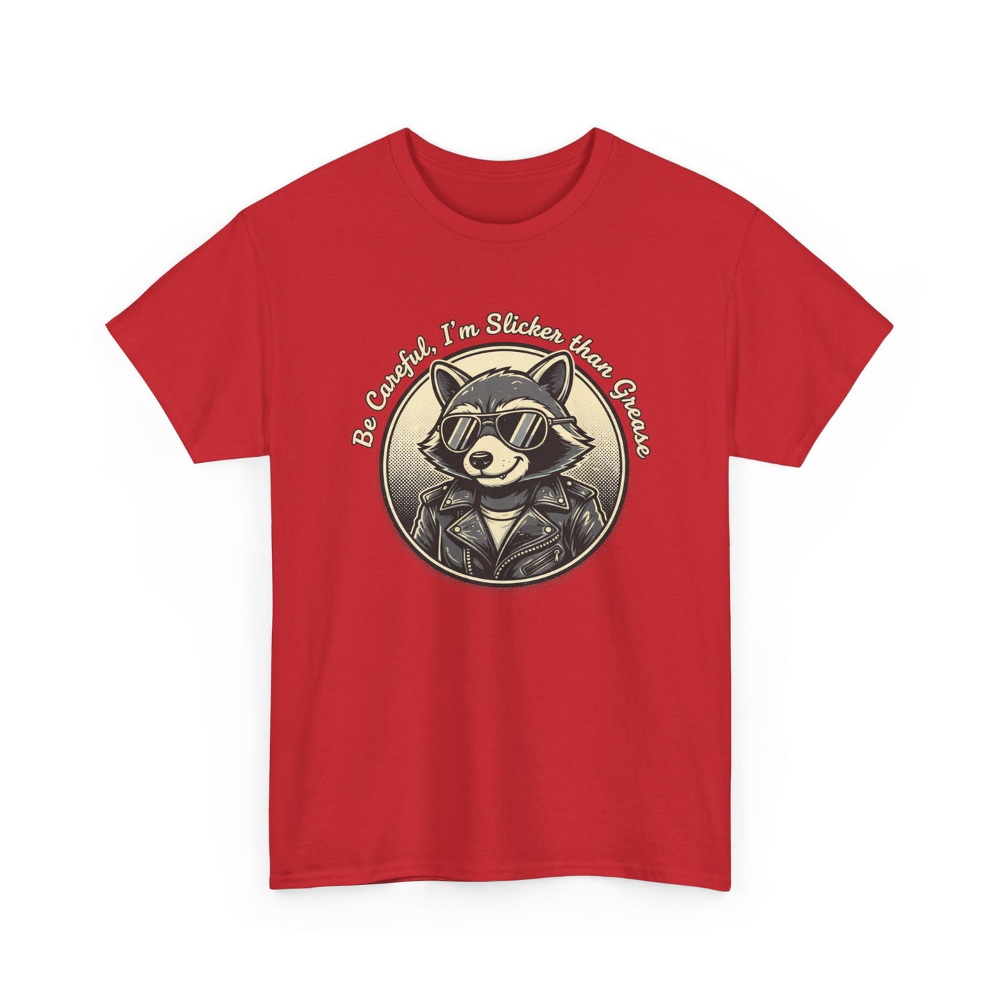 Raccoon Detective Graphic Tee — "Be Careful I’m Watching Your Snacks" Vintage Badge T-Shirt