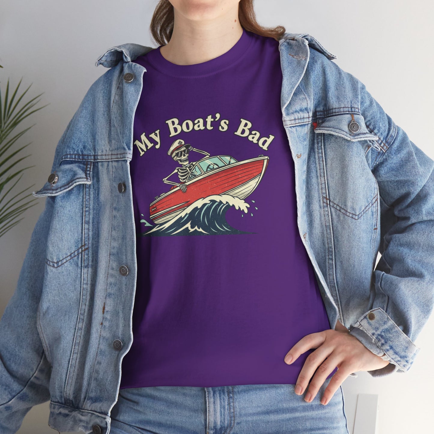Boat Dad T‑Shirt – “My Boat's Bad” Funny Boating Tee for Dads & Fishermen