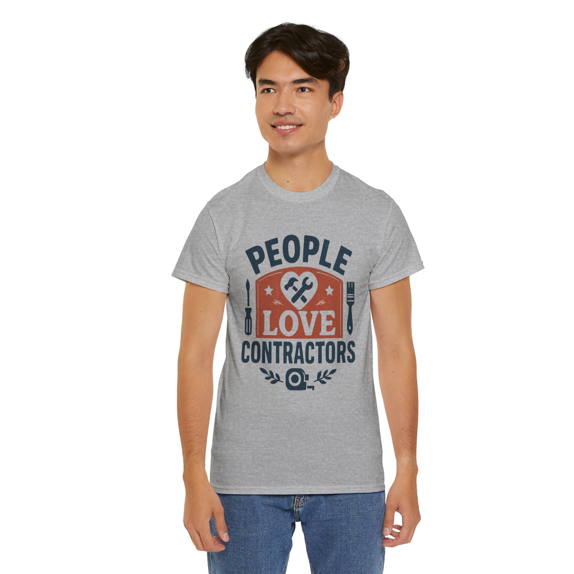 Contractor T-Shirt – "People Love Contractors" Graphic Tee Printify