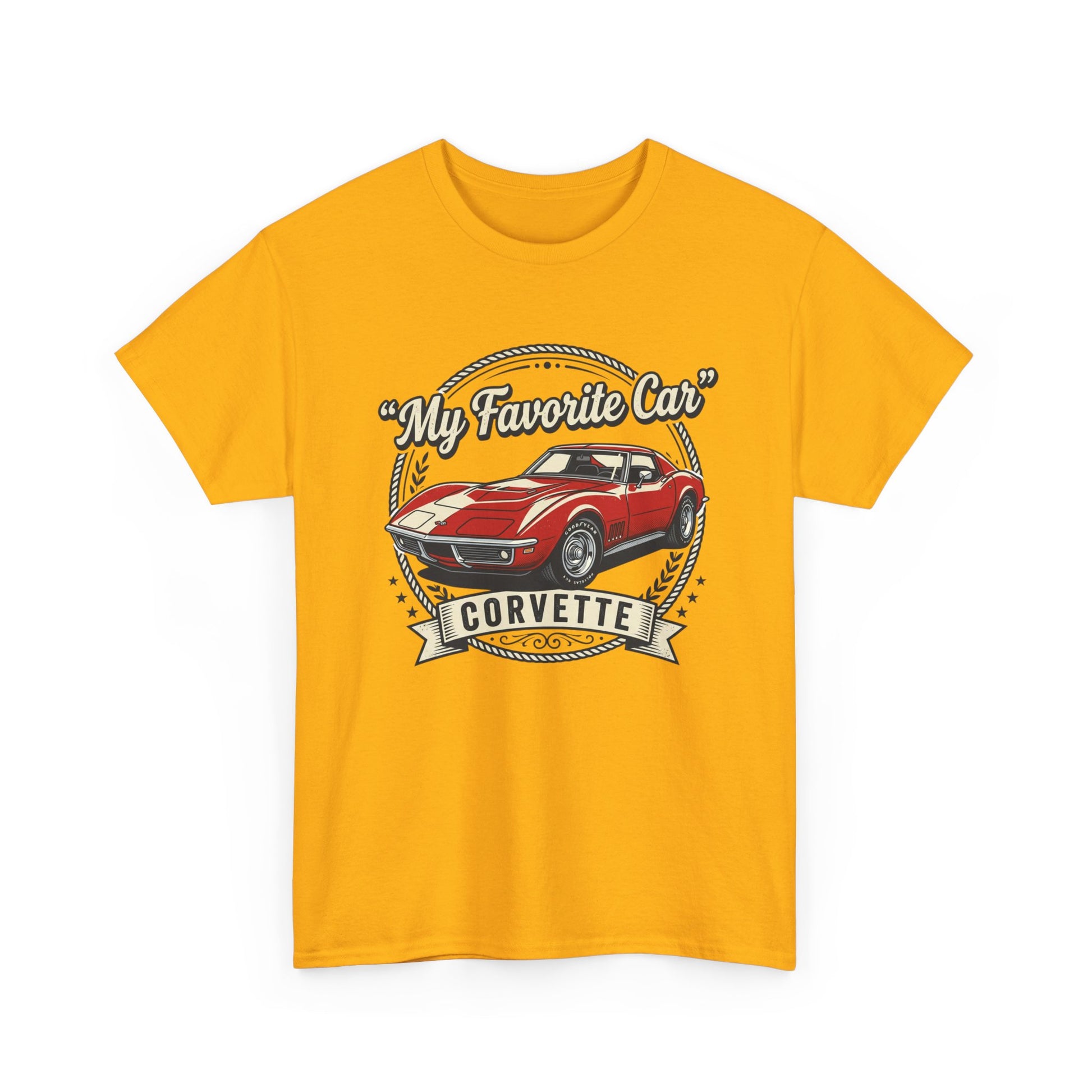 Corvette 'My Favorite Car' Classic Muscle Tee Printify