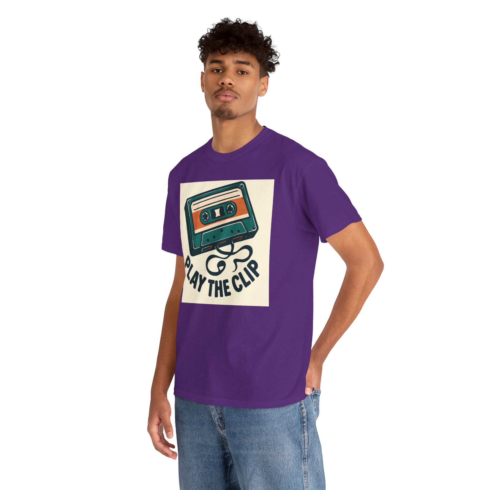 Cassette Tape 'Play the Clip' T-Shirt — Retro Music Tee Printify