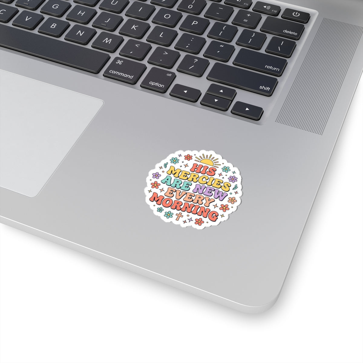 His Mercies Are New Every Morning Sticker | Christian, Pastel, Retro Encouragement