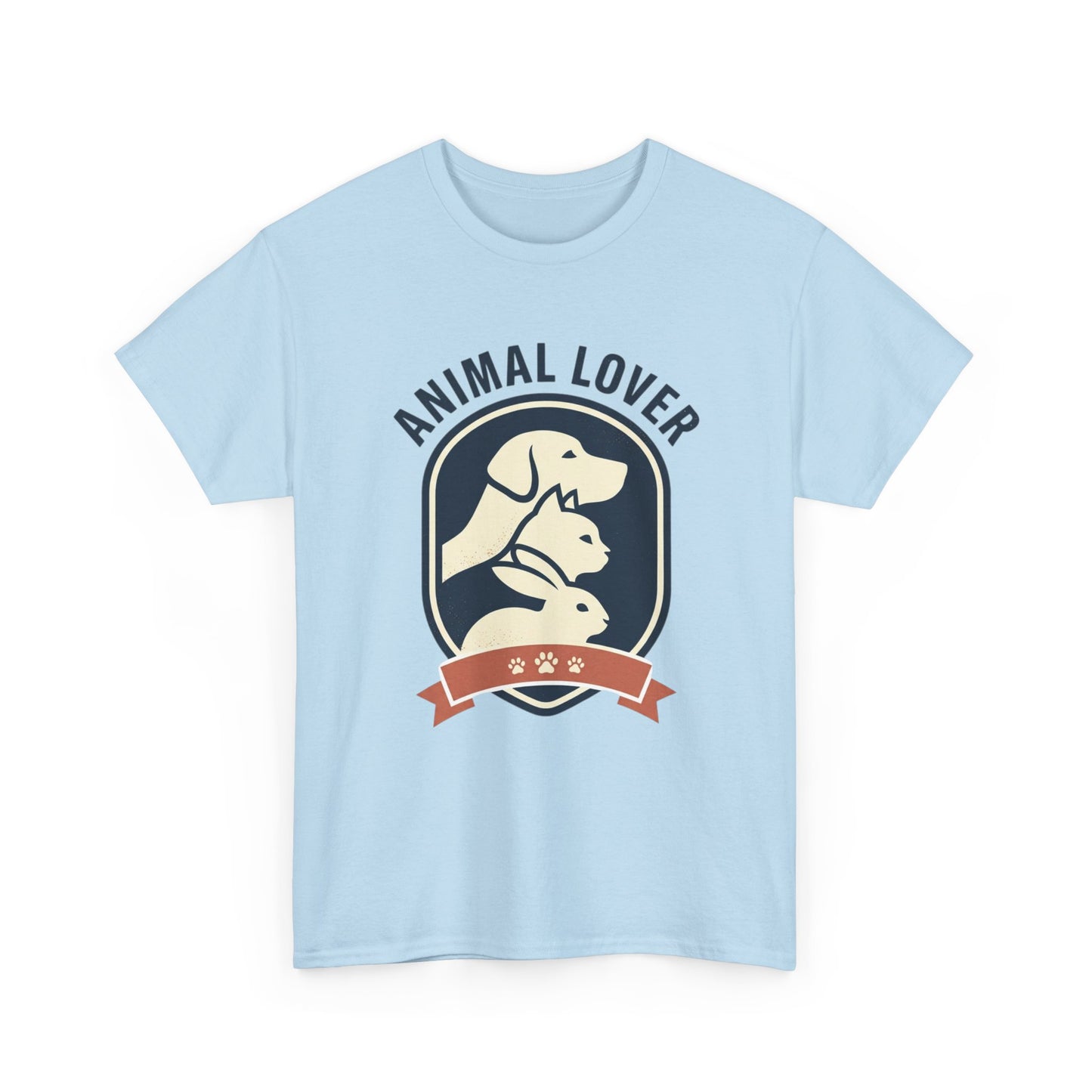 Animal Lover T-Shirt — Retro Pet Badge Tee (Dogs & Cats)