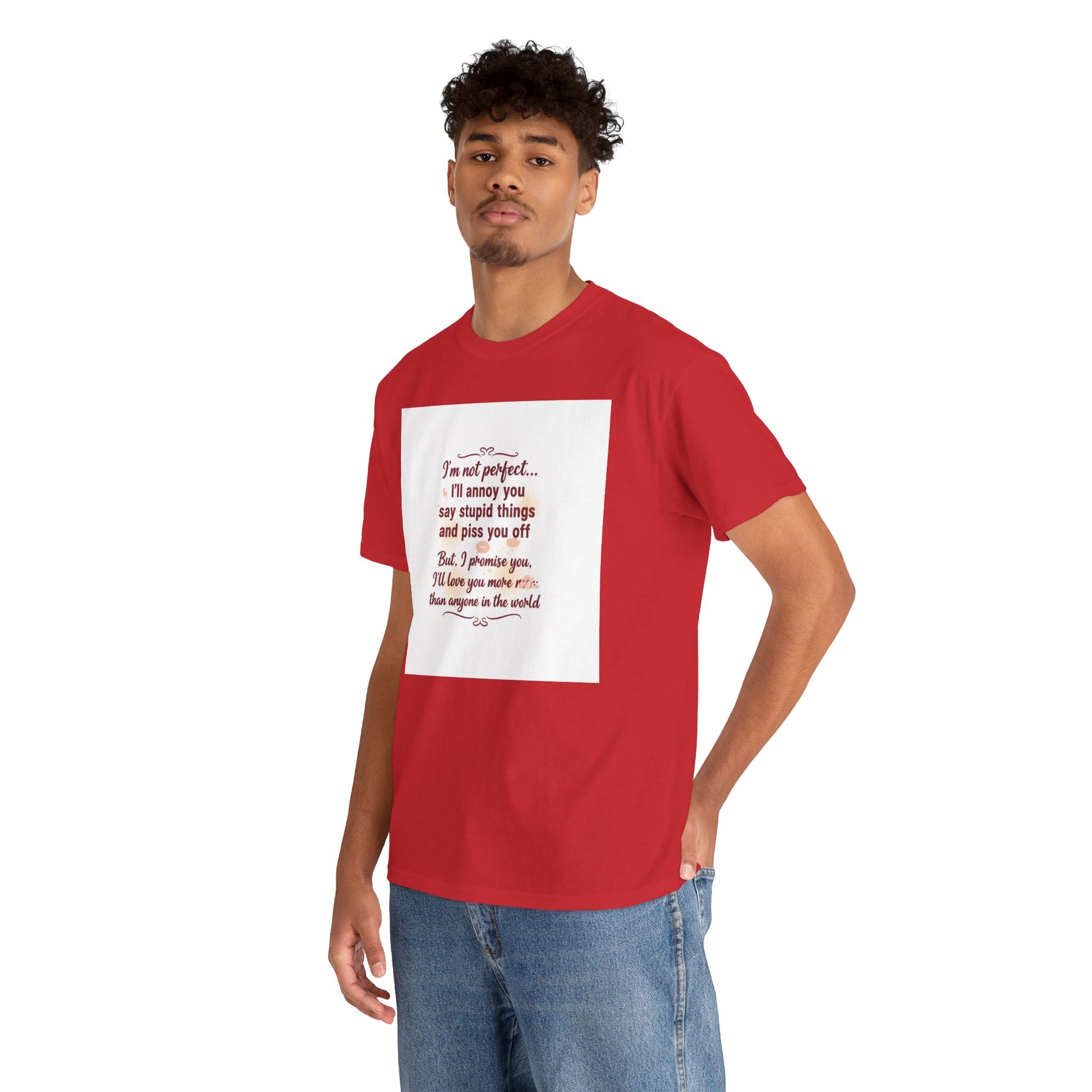 Funny Relationship Tee — “I’m Not Perfect… I’ll Annoy You” Couples T‑Shirt Printify
