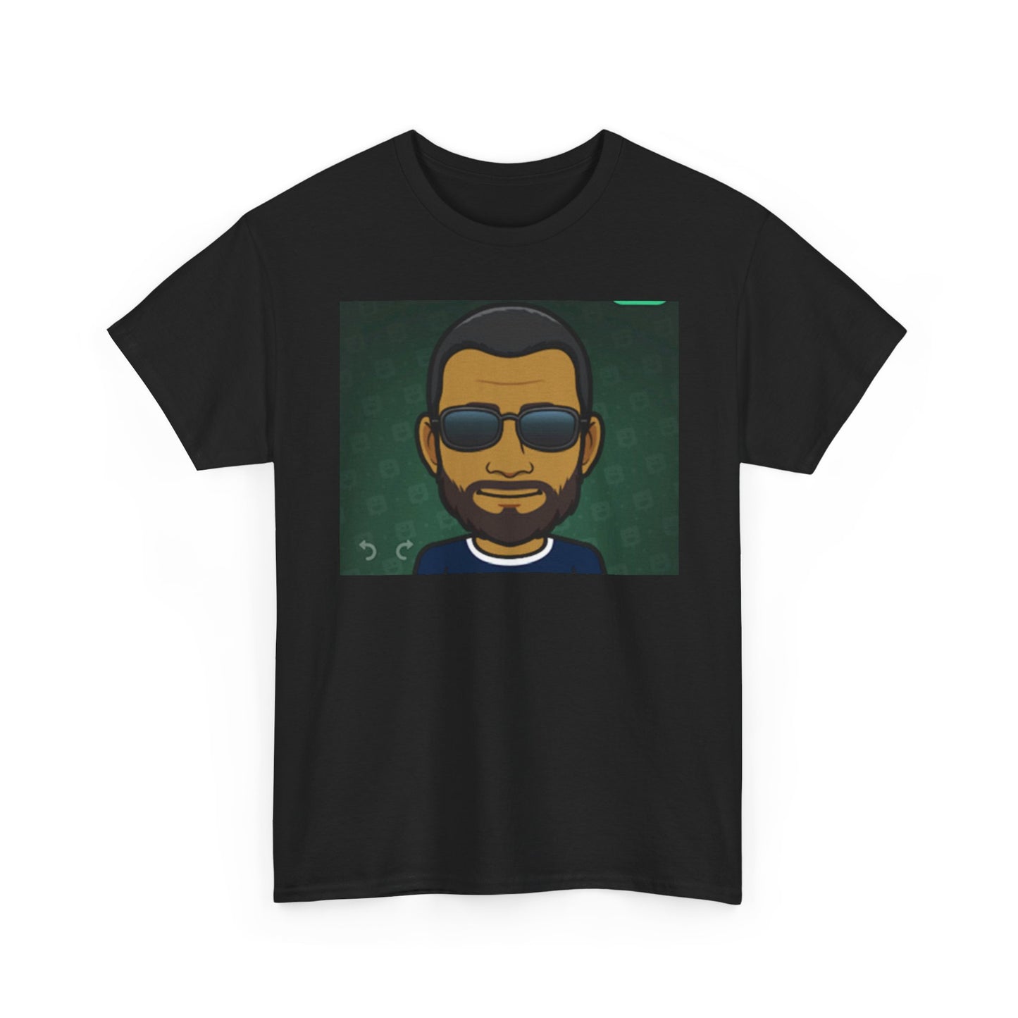 Bitmoji Portrait Tee — Cool Sunglasses Avatar Graphic T-Shirt Printify