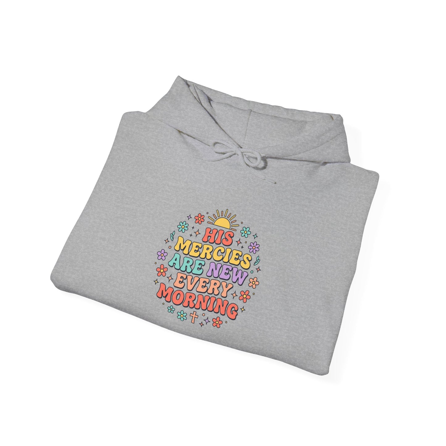 Uplifted Faith Floral Scripture Hoodie | Christian Encouragement, Pastel Groovy