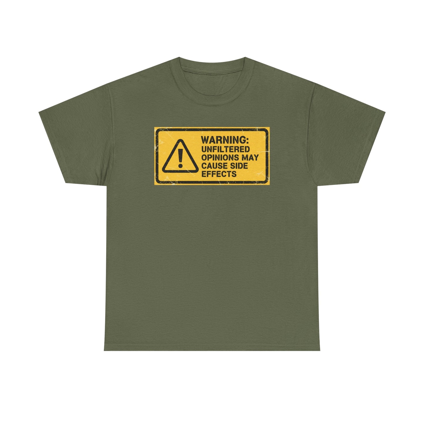 T-Shirt — "Warning: Unfiltered Opinions May Cause Side Effects" Graphic Tee