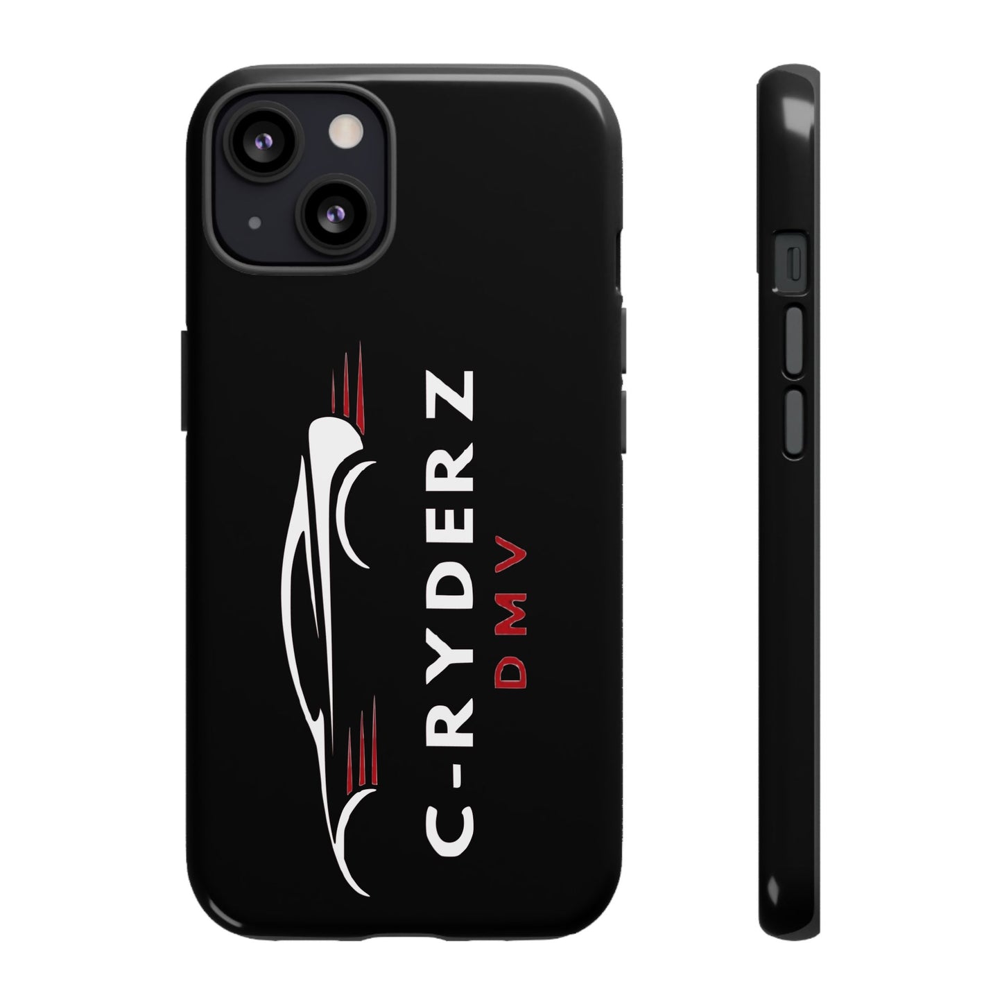 C-Ryderz DMV Black Slim Phone Case — Sporty Car Silhouette Protective Cover Printify