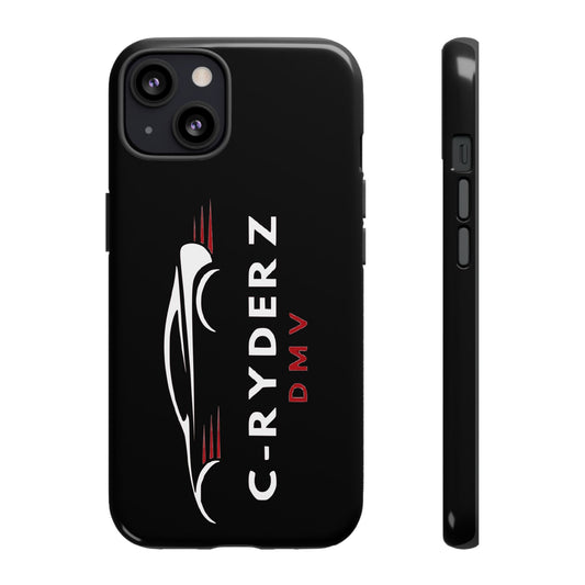 C-Ryderz DMV Black Slim Phone Case — Sporty Car Silhouette Protective Cover Printify