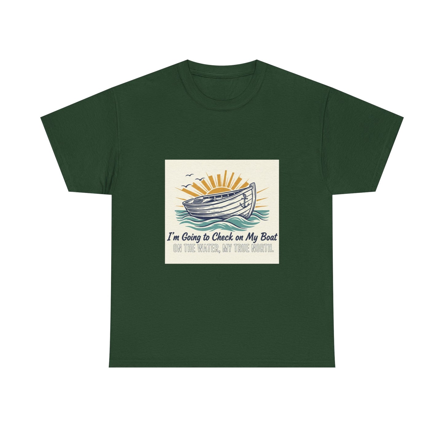 Boat T-Shirt — "I'm Going to Check on My Boat" Vintage Nautical Tee