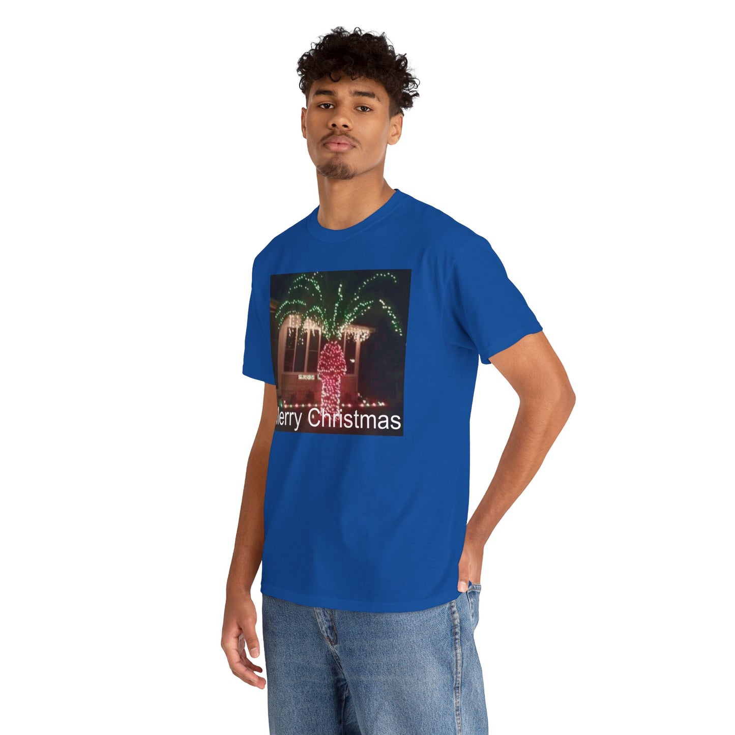 Christmas Lights Tee — 'Merry Christmas' Holiday Graphic T-Shirt Printify