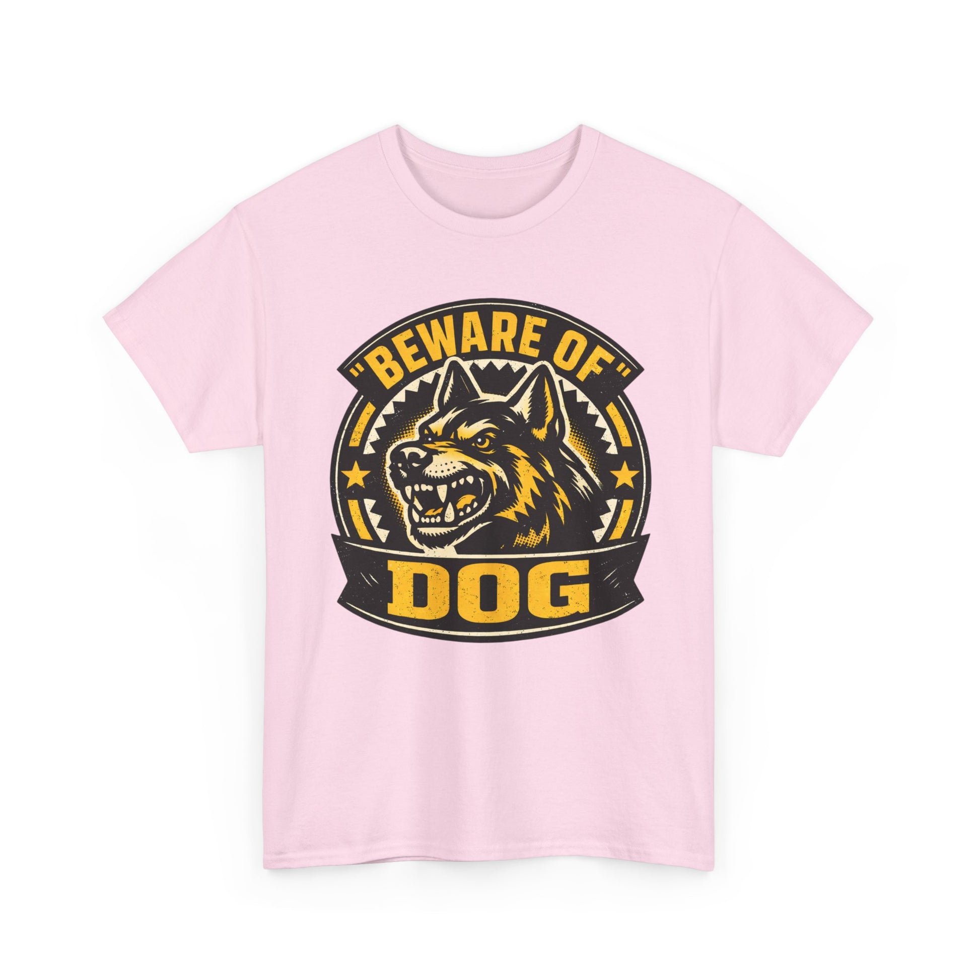 Beware of Dog T-Shirt — Retro Aggressive Dog Warning Graphic Tee Printify