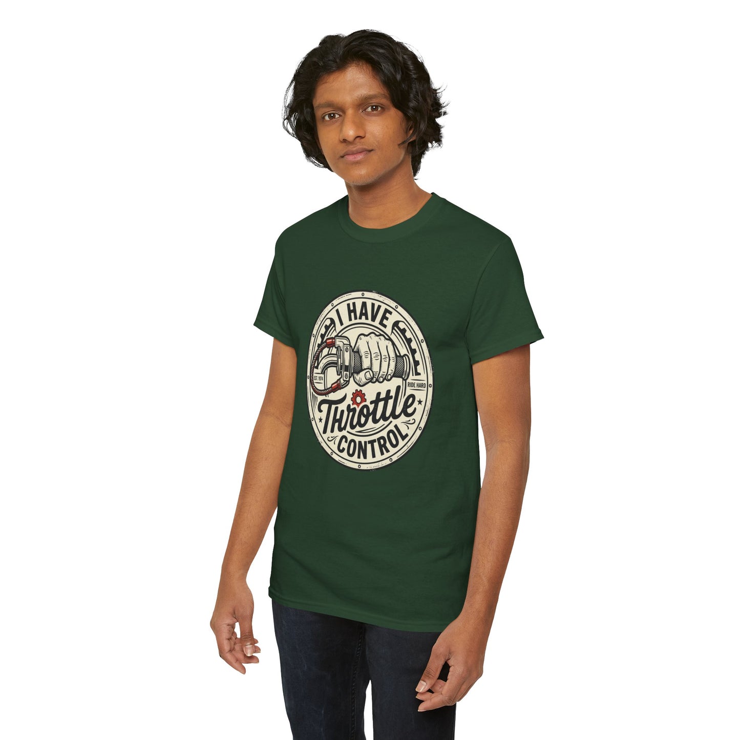 Throttle Control T-Shirt — "I Have Throttle Control" Vintage Motorcycle Tee