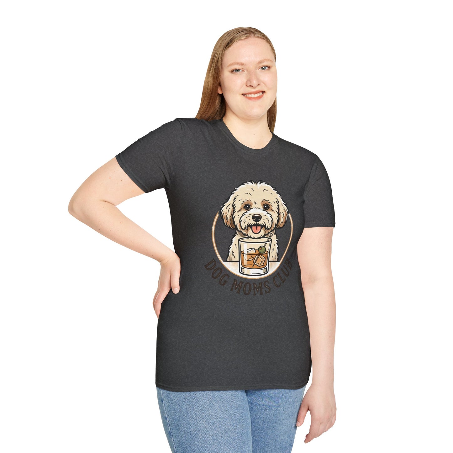 Dog Moms Club T-Shirt — Cute Doodle Dog Graphic Tee
