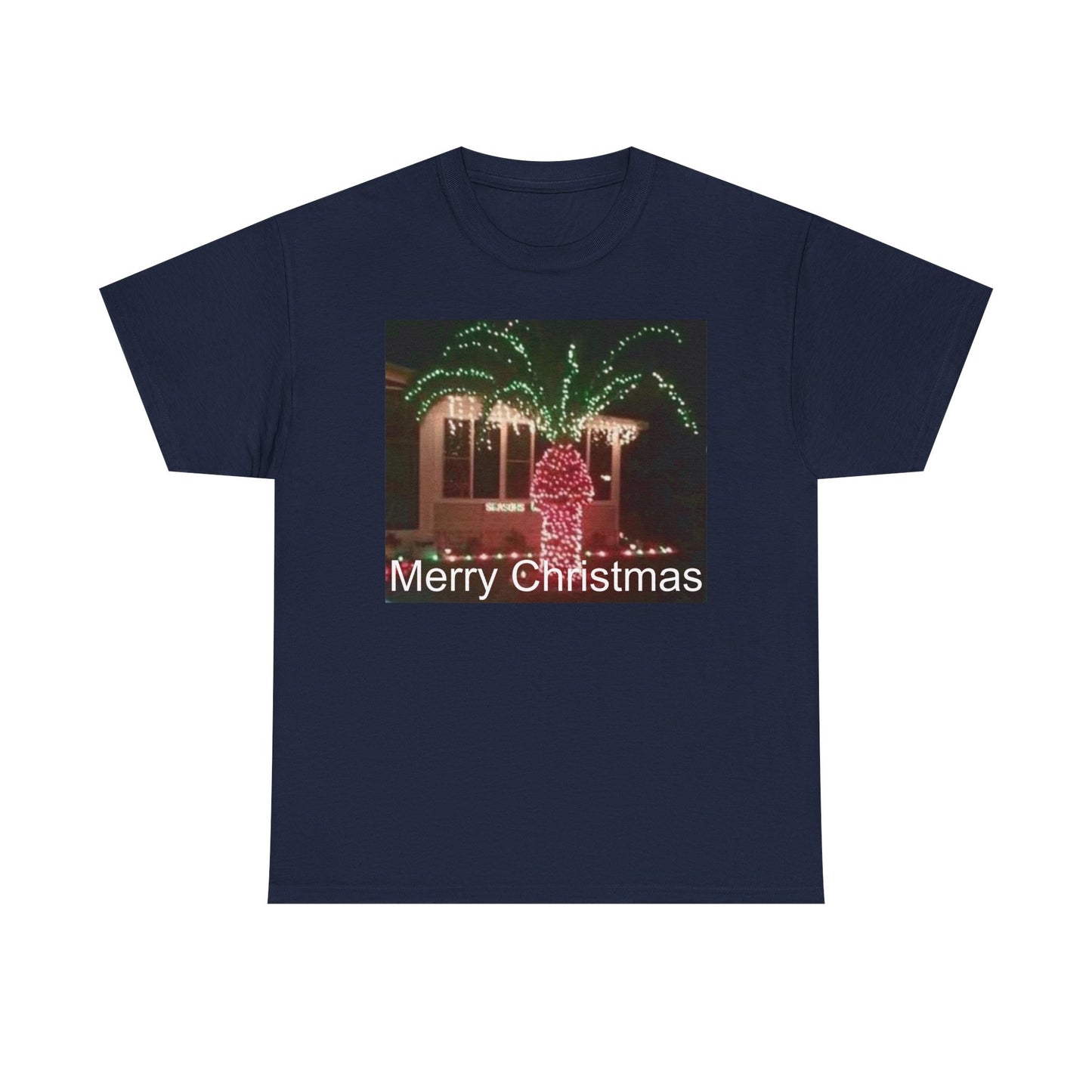 Christmas Lights Tee — 'Merry Christmas' Holiday Graphic T-Shirt Printify