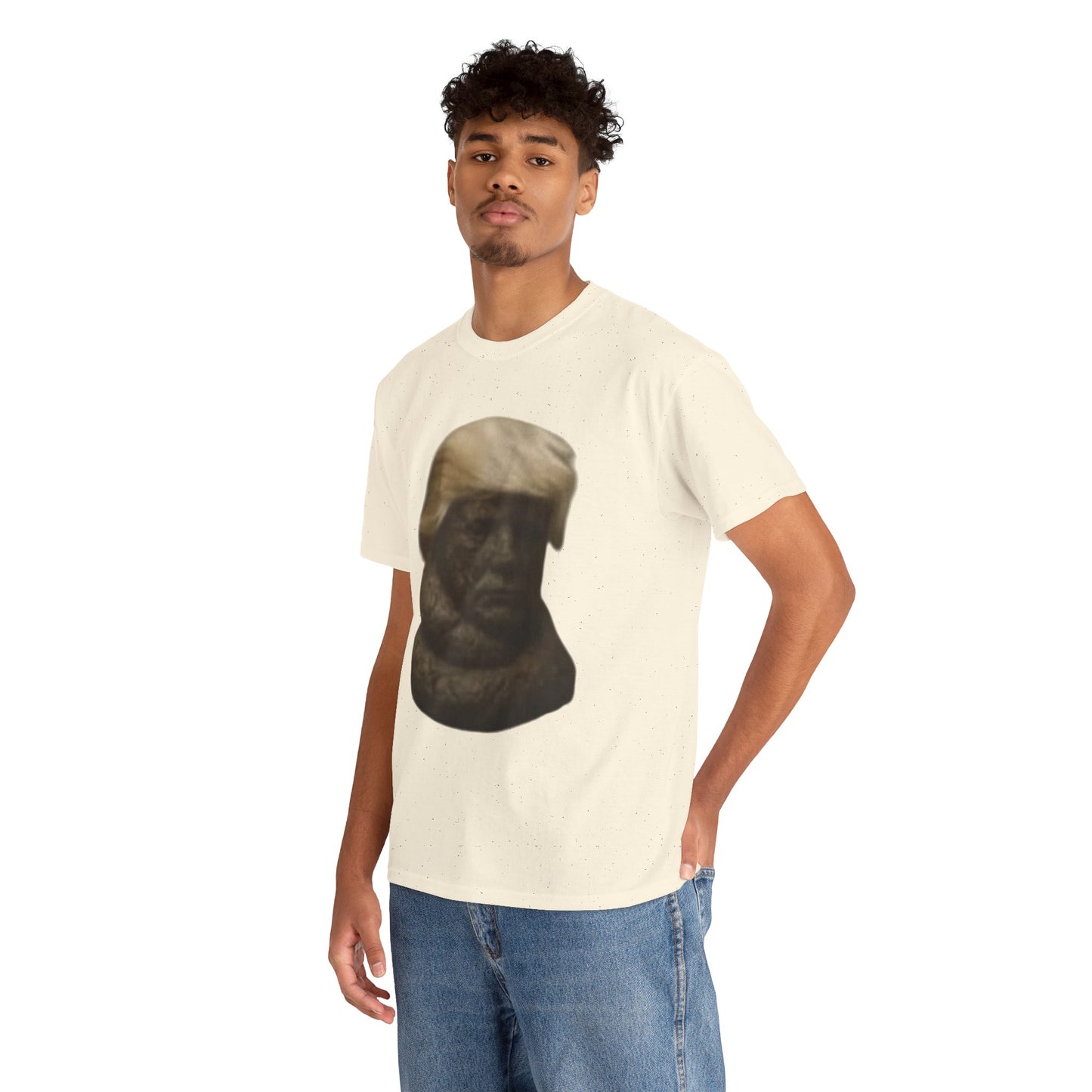 Graphic Tee — Bronze Bust Illustration T‑Shirt
