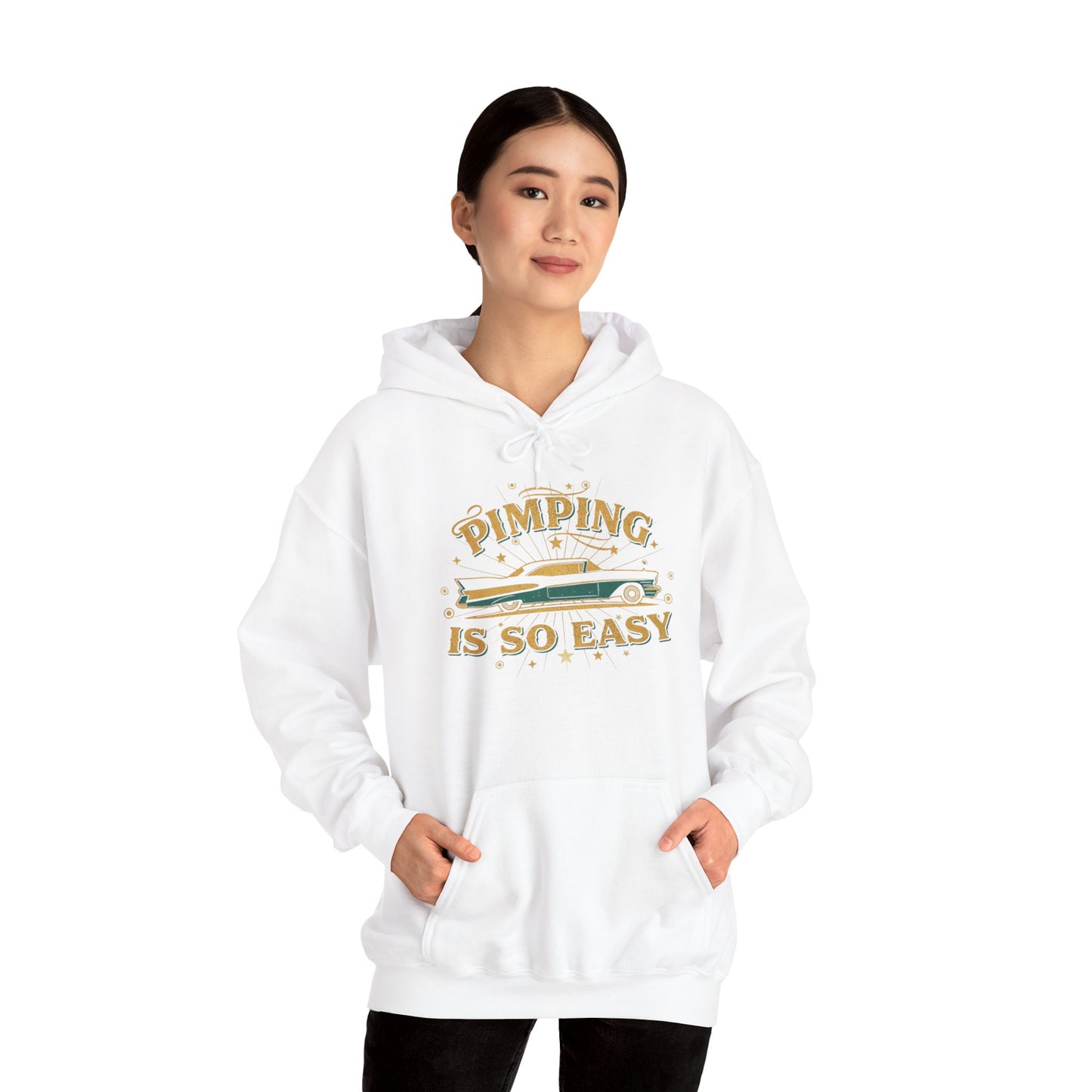 Hoodie — "Pimping Is So Easy" Vintage Lowrider Graphic Hoodie