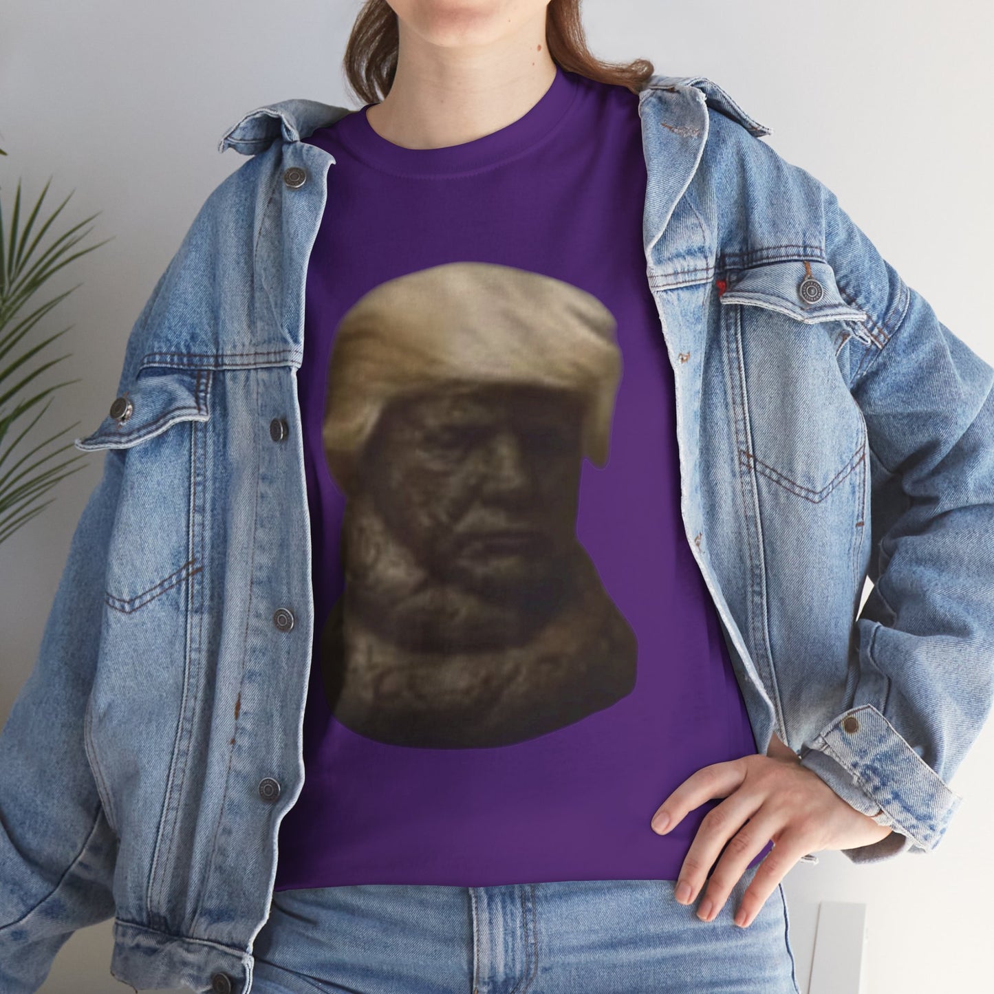 Graphic Tee — Bronze Bust Illustration T‑Shirt