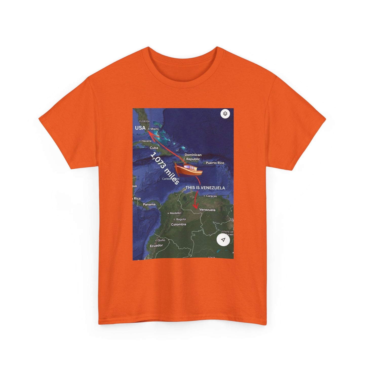 Weather Radar Tee — Tropical Storm Tracking Map Graphic Shirt Printify