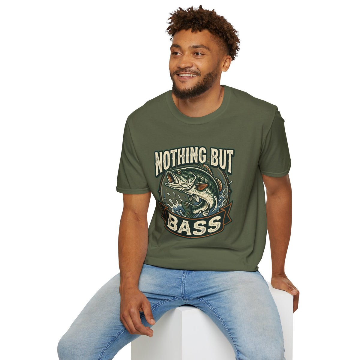 Nothing But Bass Fishing T-Shirt — Retro Largemouth Bass Graphic Tee
