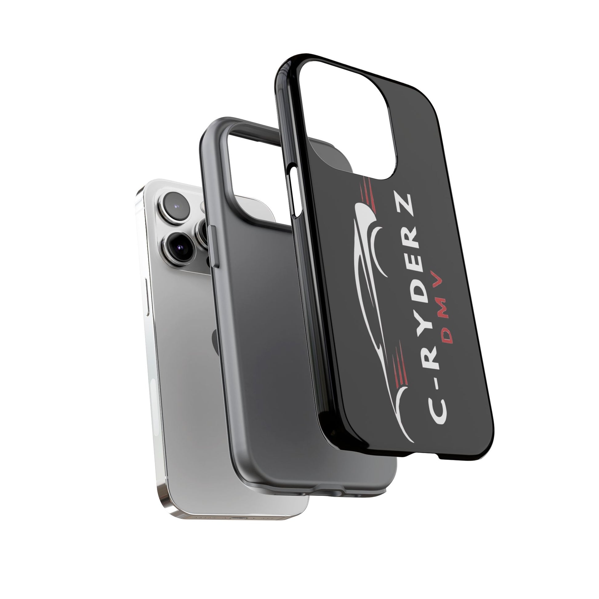 C-Ryderz DMV Black Slim Phone Case — Sporty Car Silhouette Protective Cover Printify