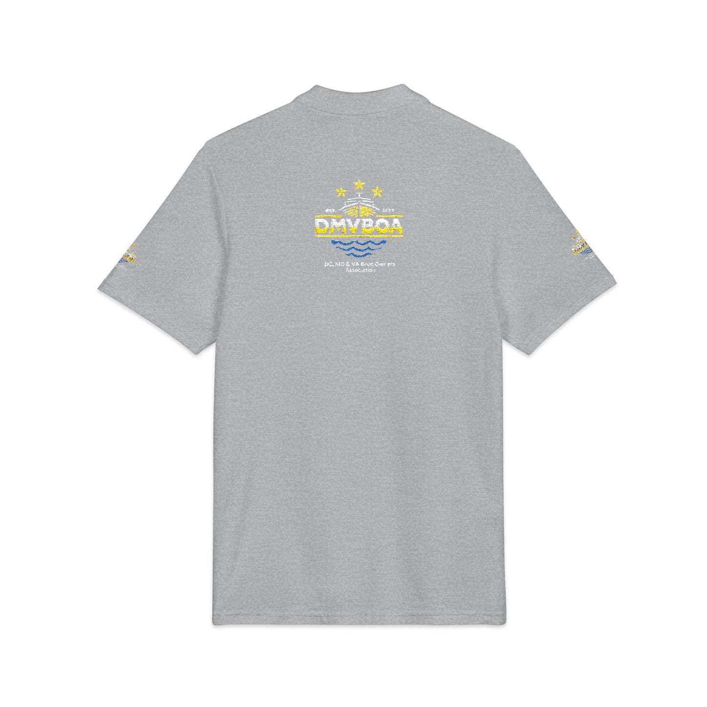Unisex Pique Polo Shirt (Embroidery) Front and Back
