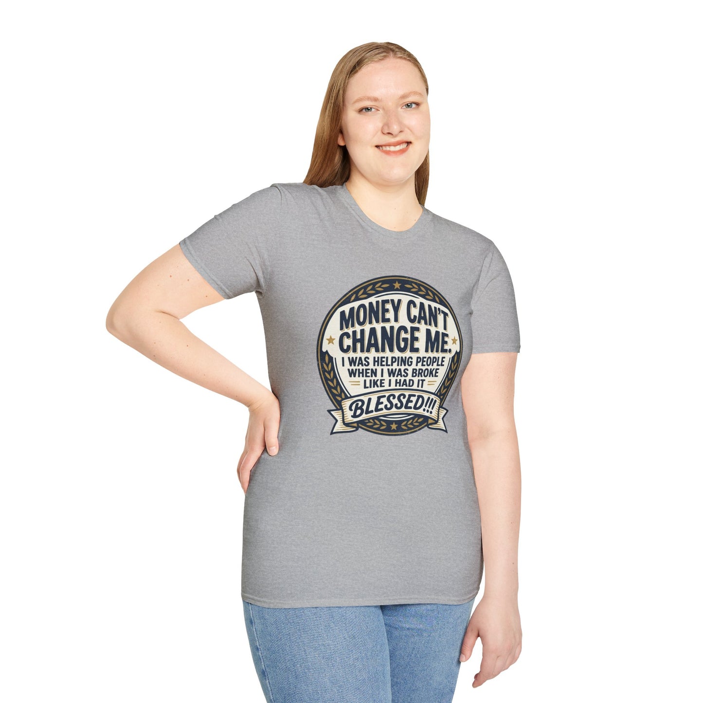 "Money Can't Change Me" Inspirational Vintage Graphic Tee