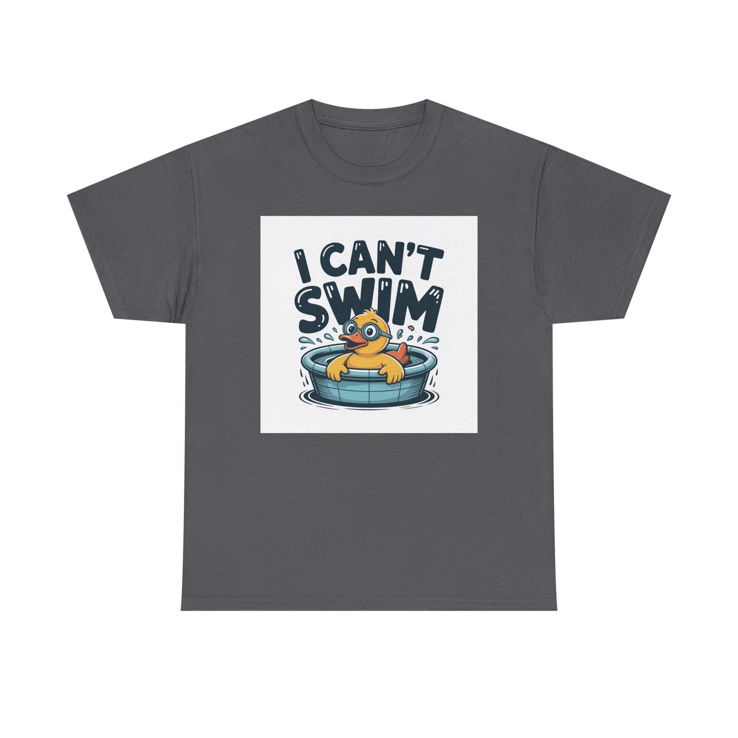 I Can't Swim Duck T-Shirt — Cute Funny Pool Float Graphic Tee