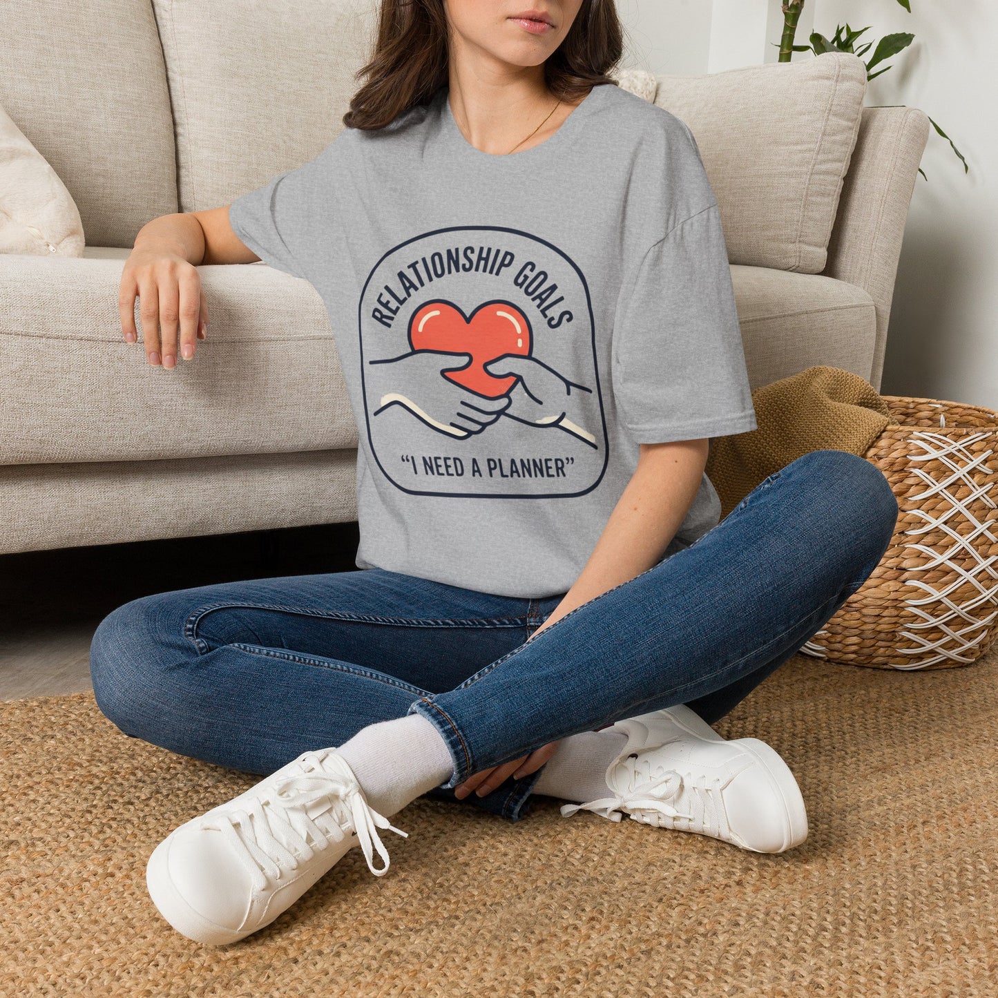 “Relationship Goals” Heart & Hands Graphic Tee (I Need a Planner)