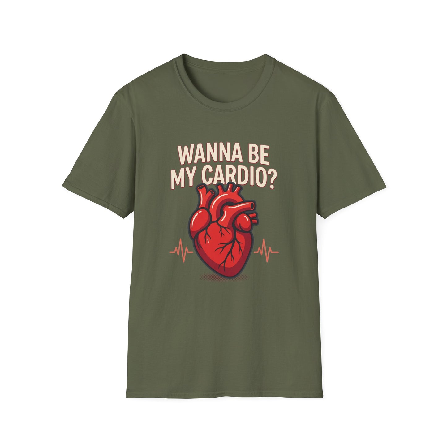 Wanna Be My Cardio? T-Shirt — Cute Anatomical Heart Graphic Tee