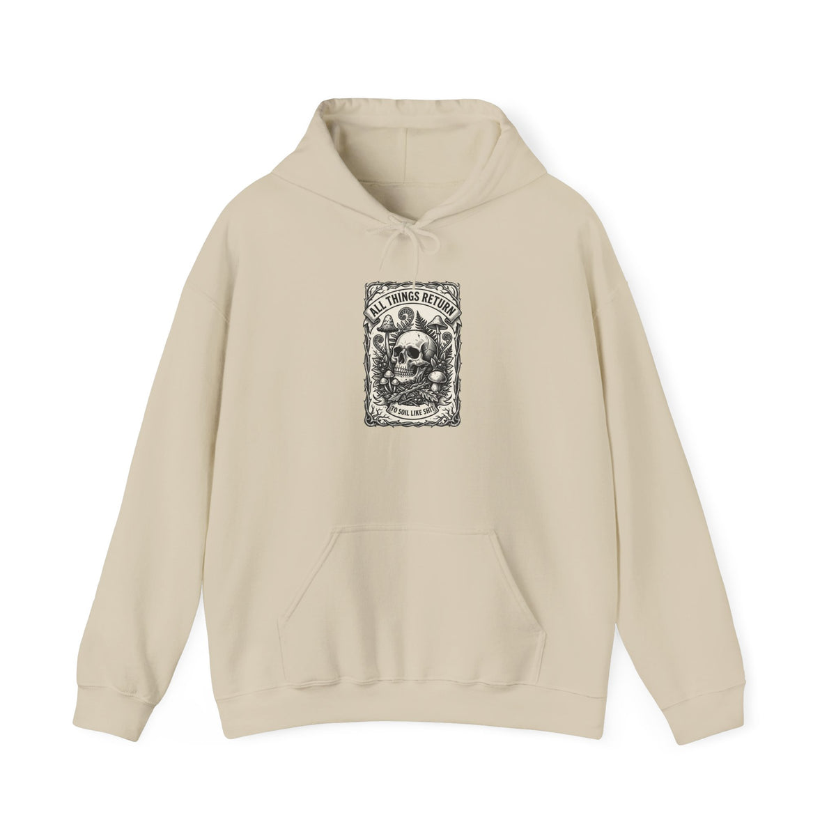 Skull & Botanical Crest Hoodie | Gothic Botanicals, Dark Floral