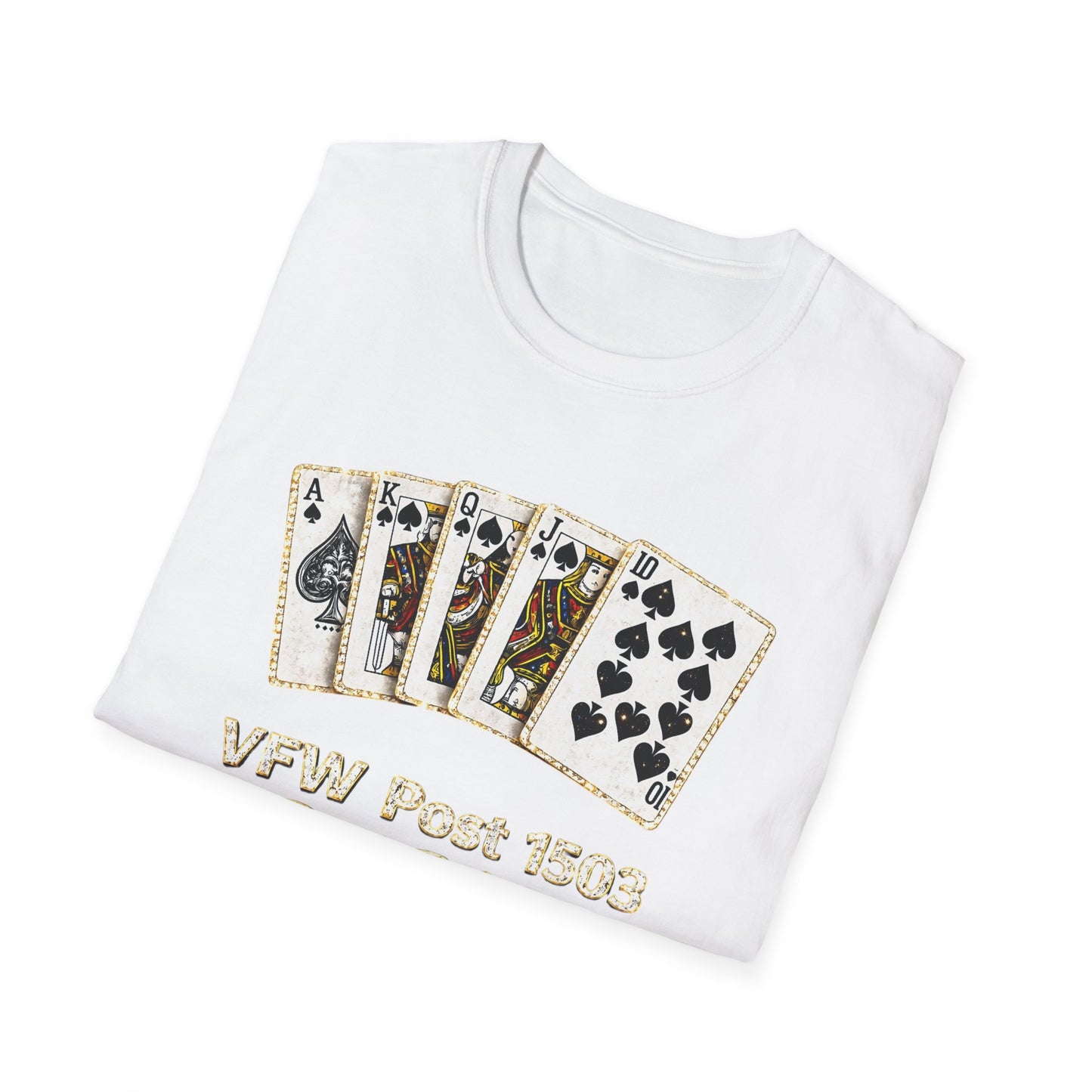 Bid Whist Playing Cards Tee — VFW Post 1503 Card Game T-Shirt