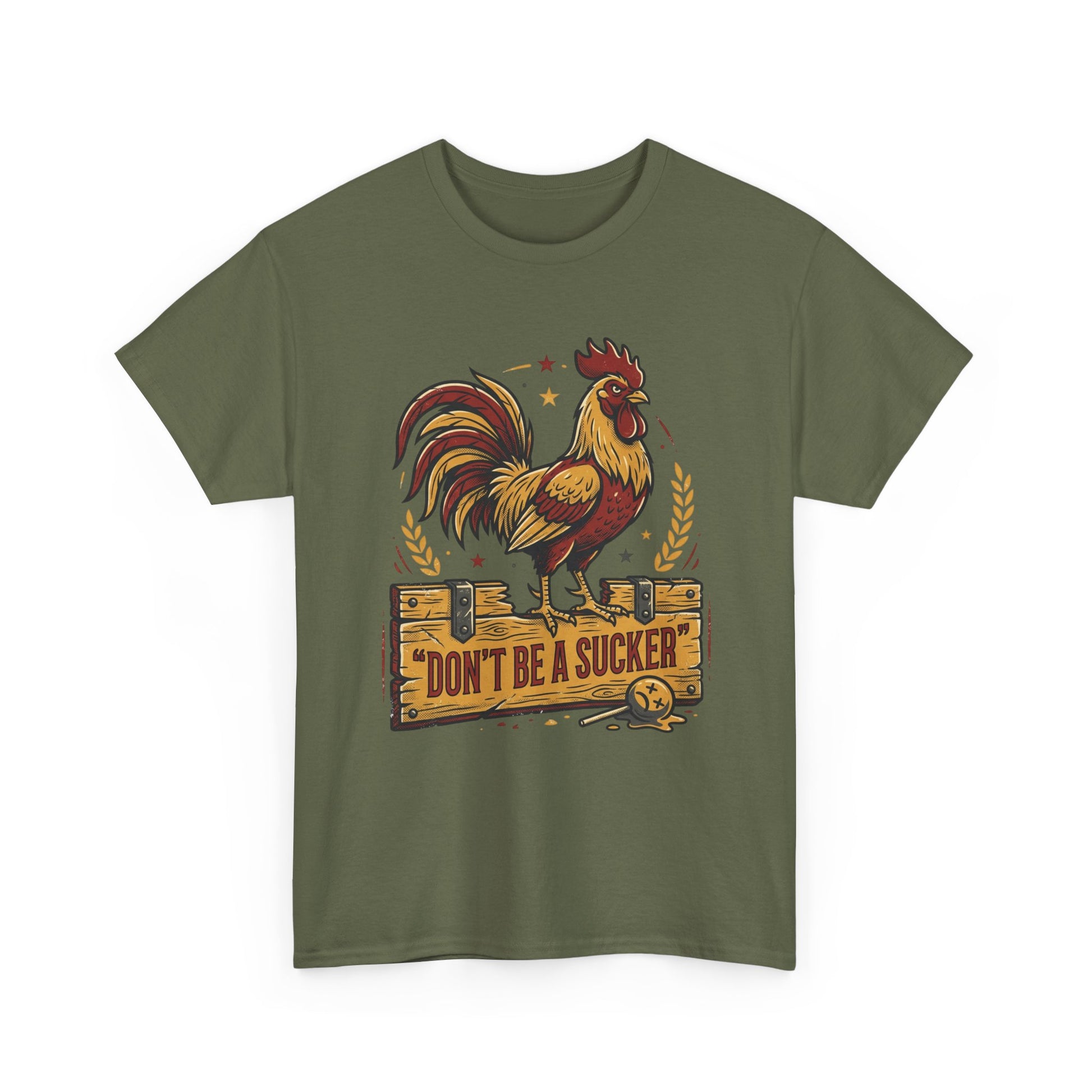 Rooster 'Don't Be a Sucker' Graphic Tee Printify