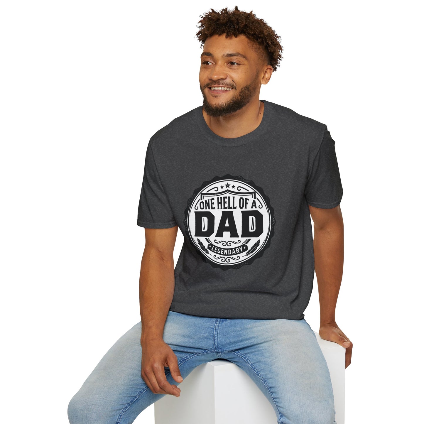 Gone Hell of a Dad T‑Shirt — Vintage Badge Father's Day Gift