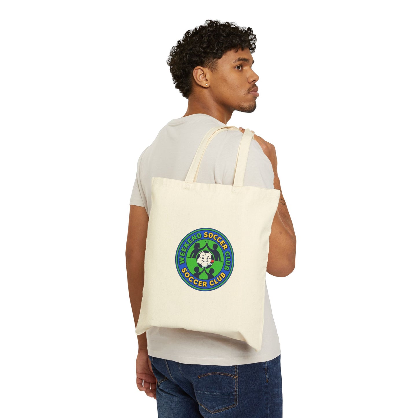 Soccer Cotton Canvas Tote Bag